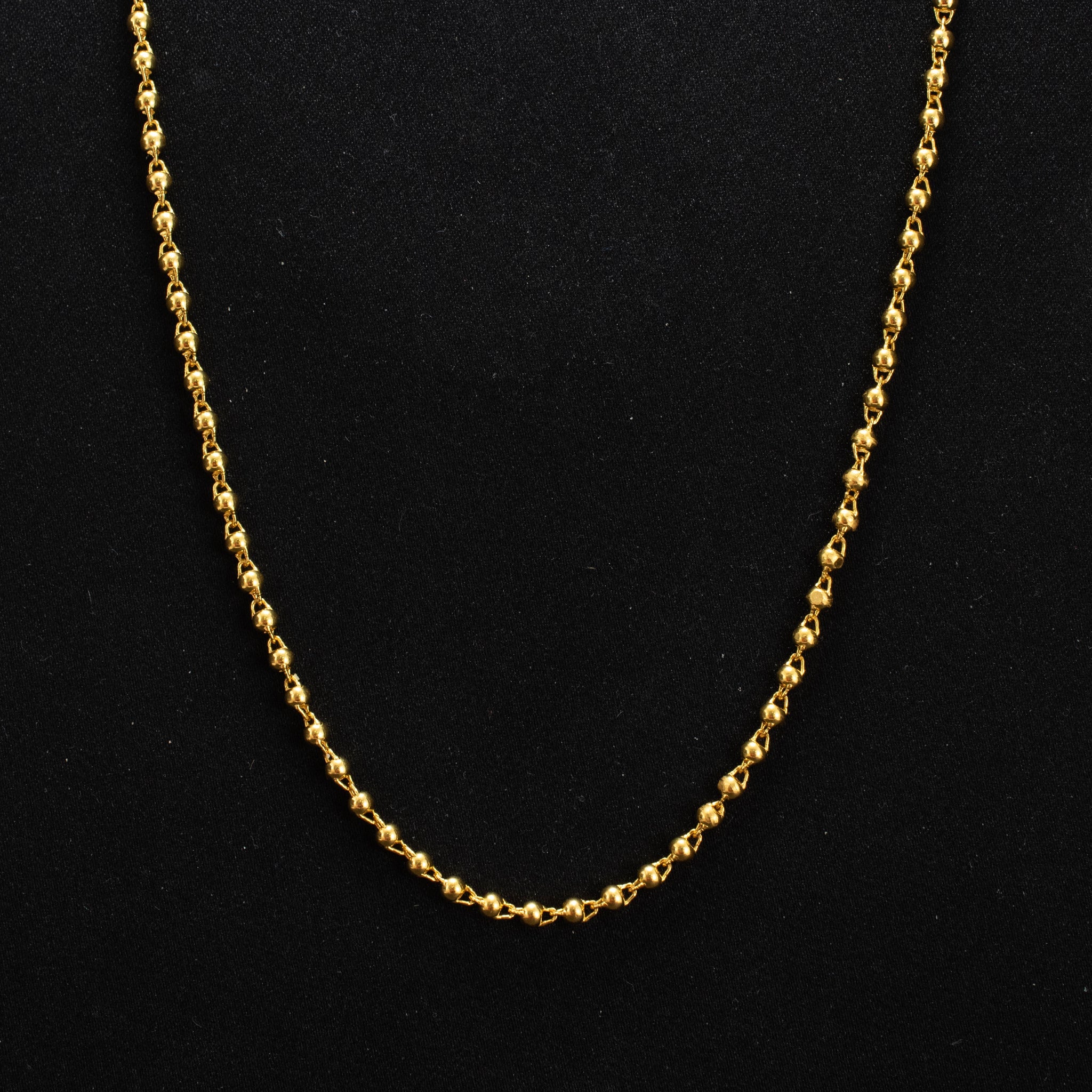 HEG020412-Jewelry Chain Bead Modern Style 18"" Bead Modern Style 18"" 22K 9.85g
