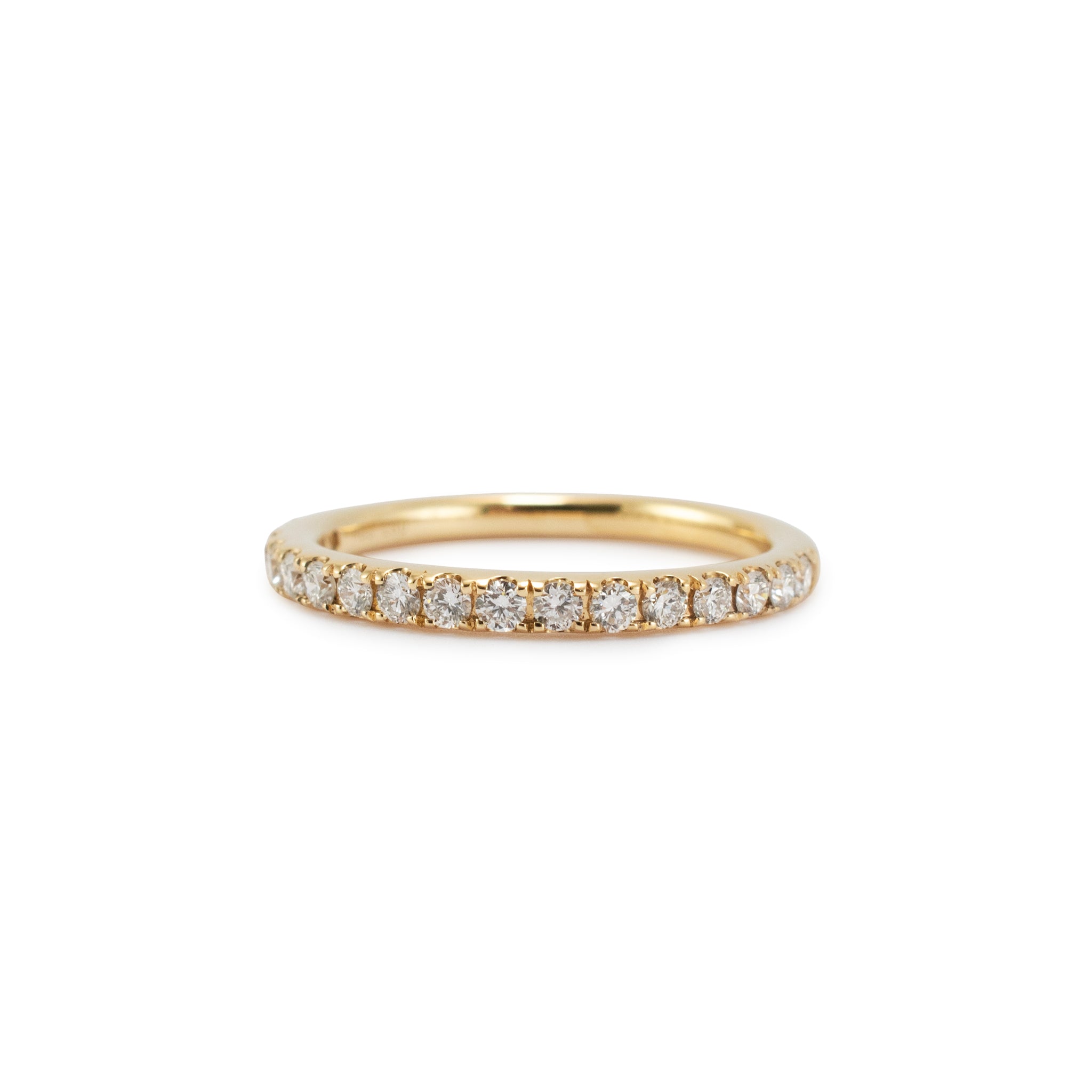 14K Yellow Gold 0.34ct Round Brilliant Lab Grown Diamond Half Eternity Band