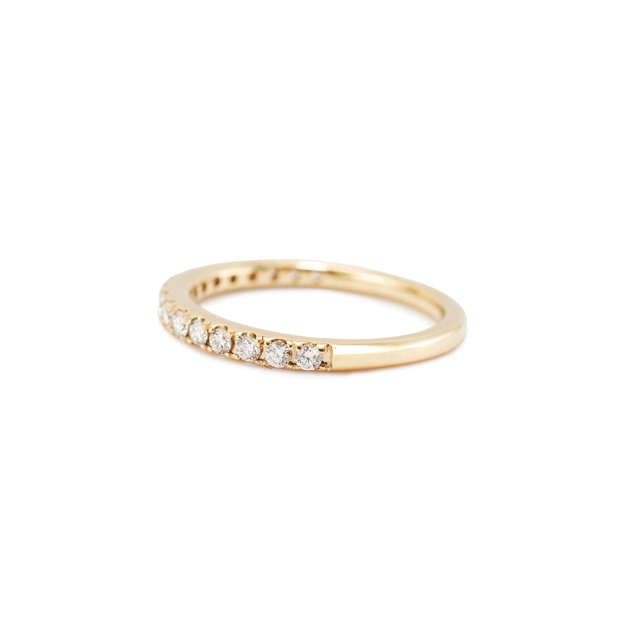 14K Yellow Gold 0.34ct Round Brilliant Lab Grown Diamond Half Eternity Band