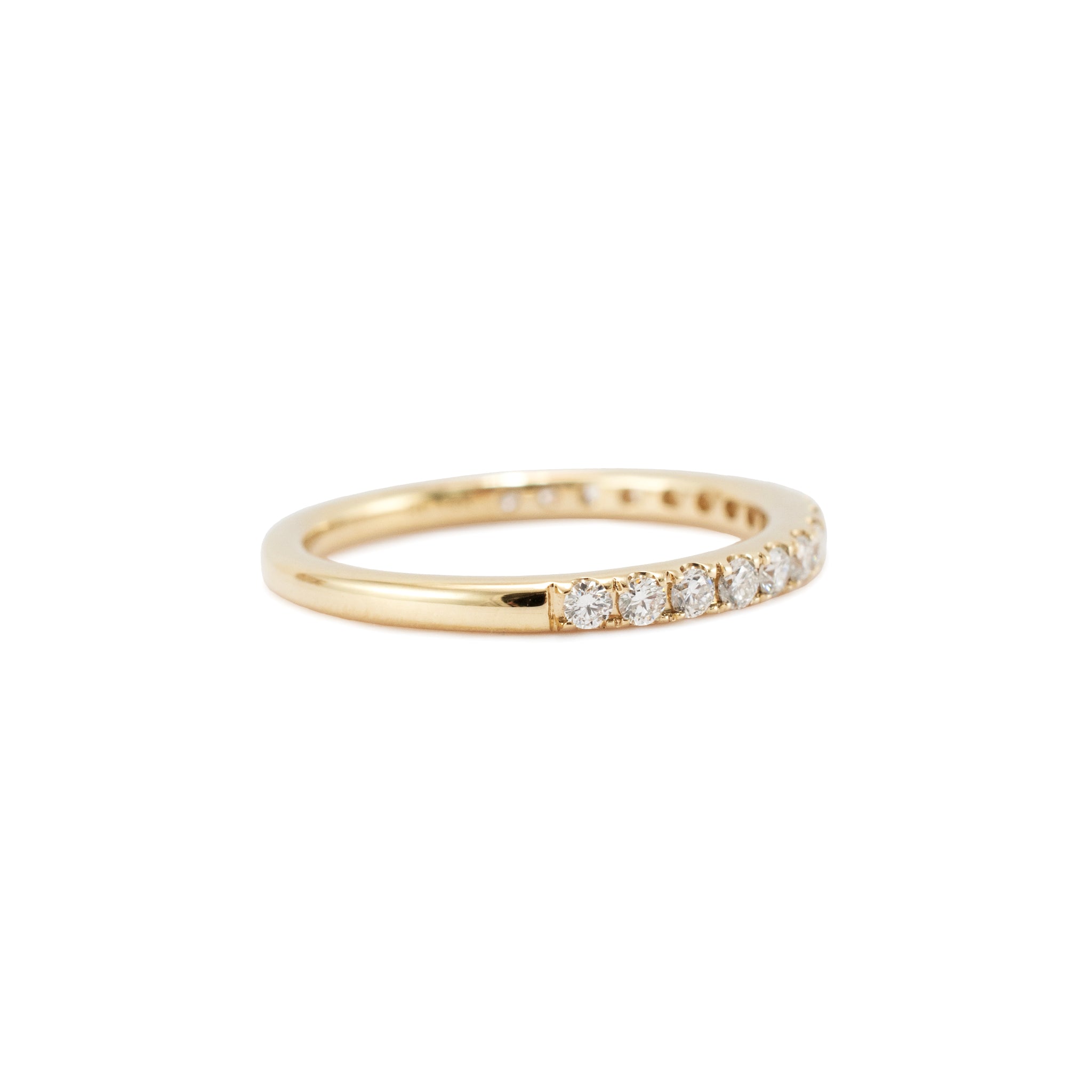14K Yellow Gold 0.34ct Round Brilliant Lab Grown Diamond Half Eternity Band