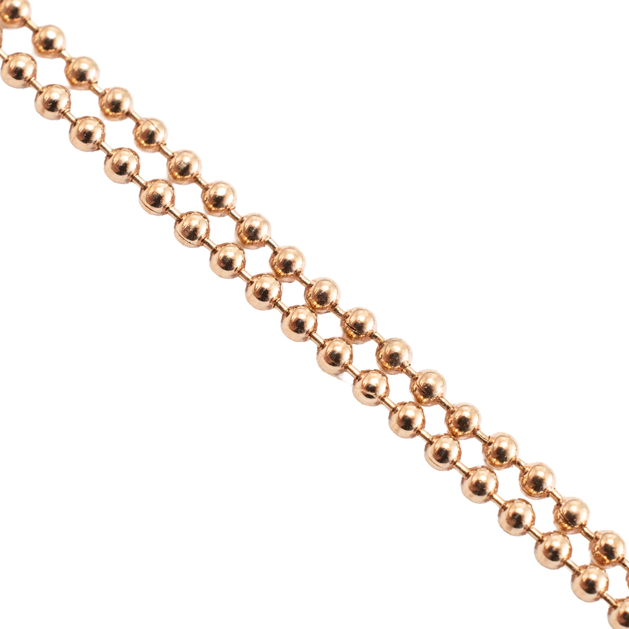 Tiffany & Co. 18K Rose Gold Ball Bead Chain Necklace
