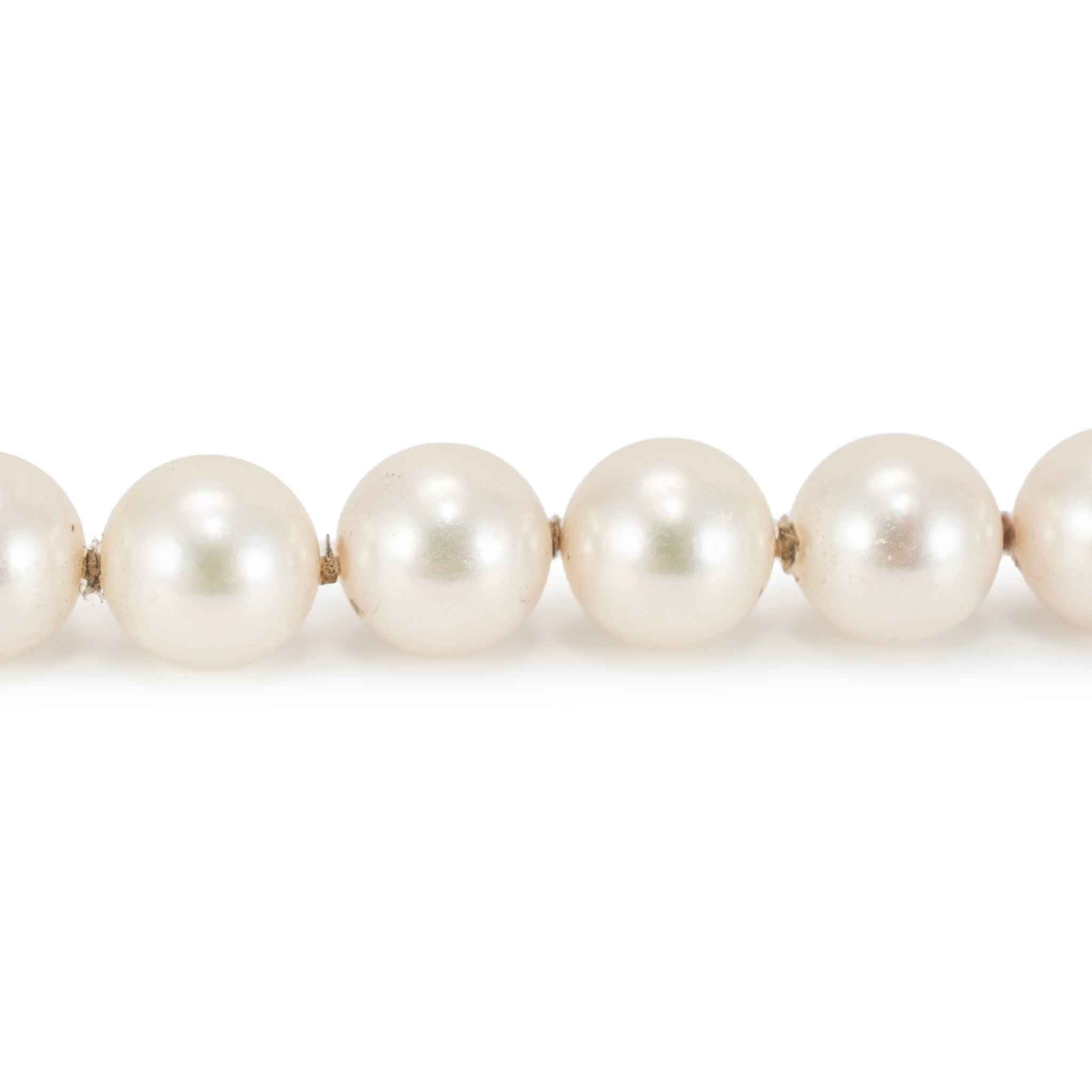 Mikimoto Classic 18K White Gold Akoya Cultured Pearl Strand Chain Necklace