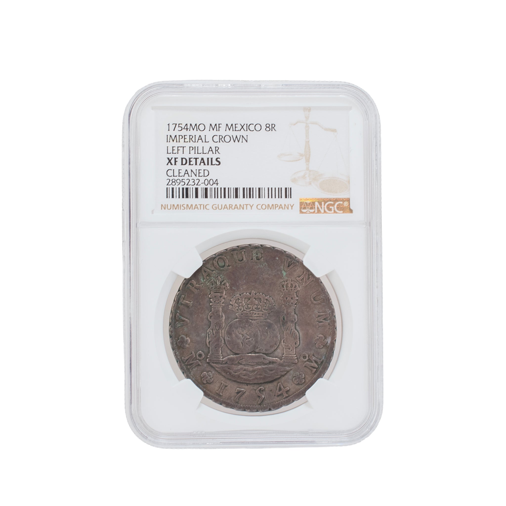 1754MO Mf Mexico 8 Reales Ngc Xf Details Cleaned Silver Bullion Coin