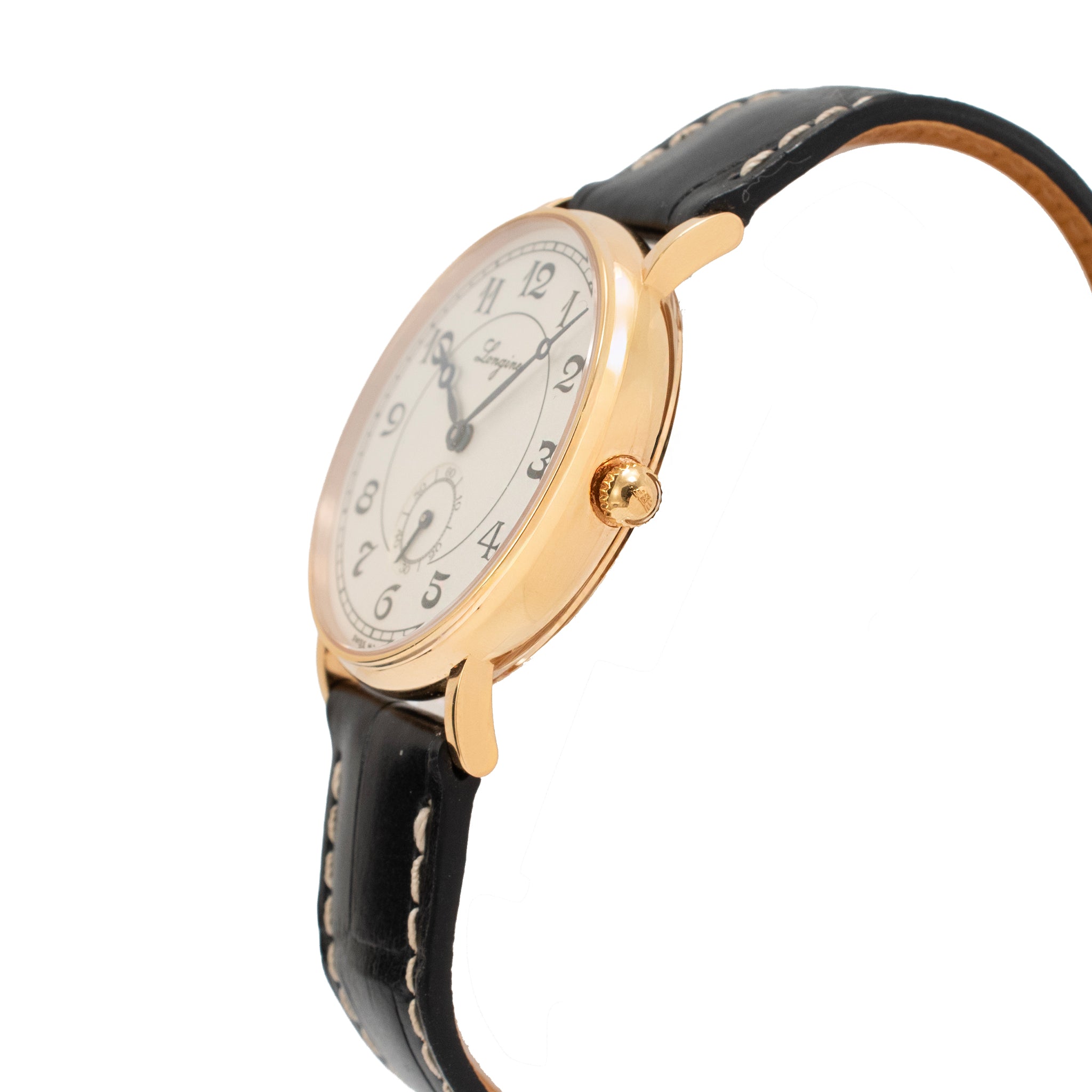 Longines Présence Heritage 34MM l4.767.8 White Dial 18K Yellow Gold Watch