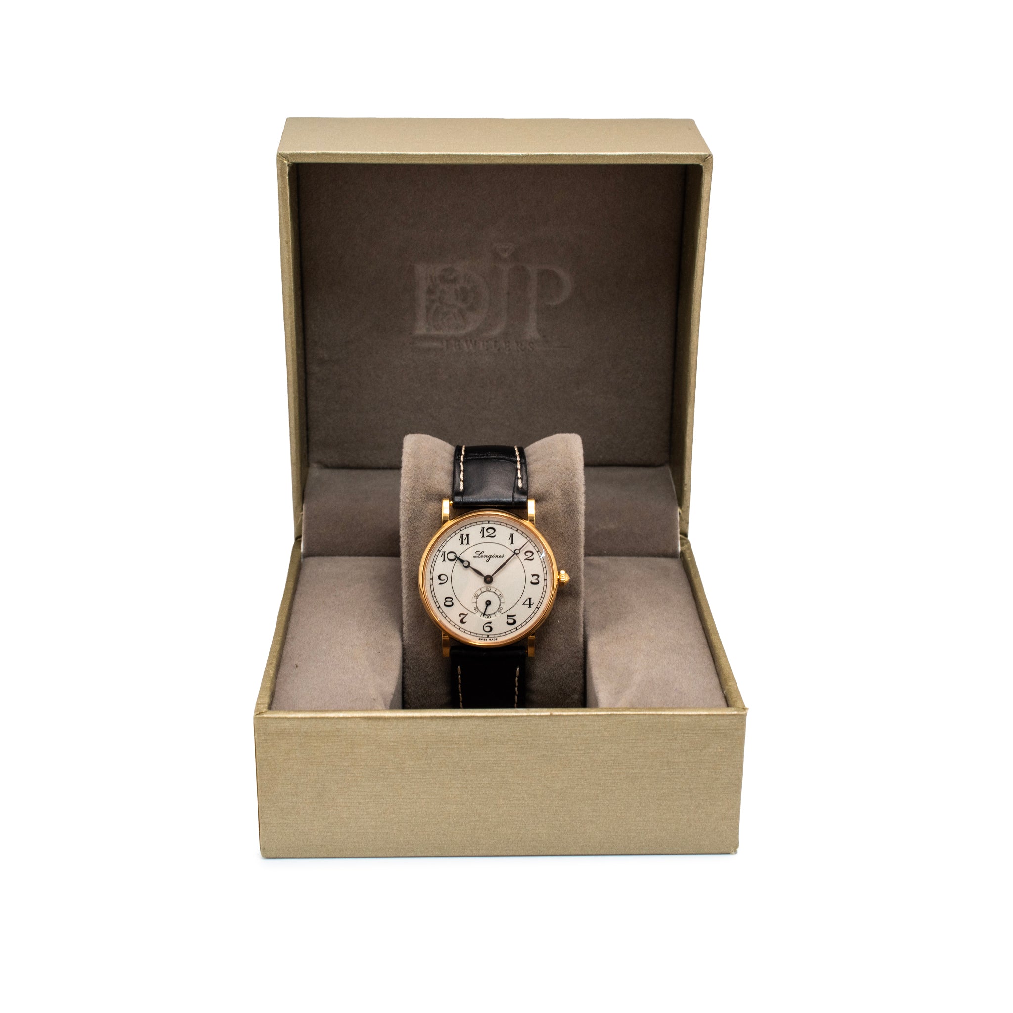 Longines Présence Heritage 34MM l4.767.8 White Dial 18K Yellow Gold Watch