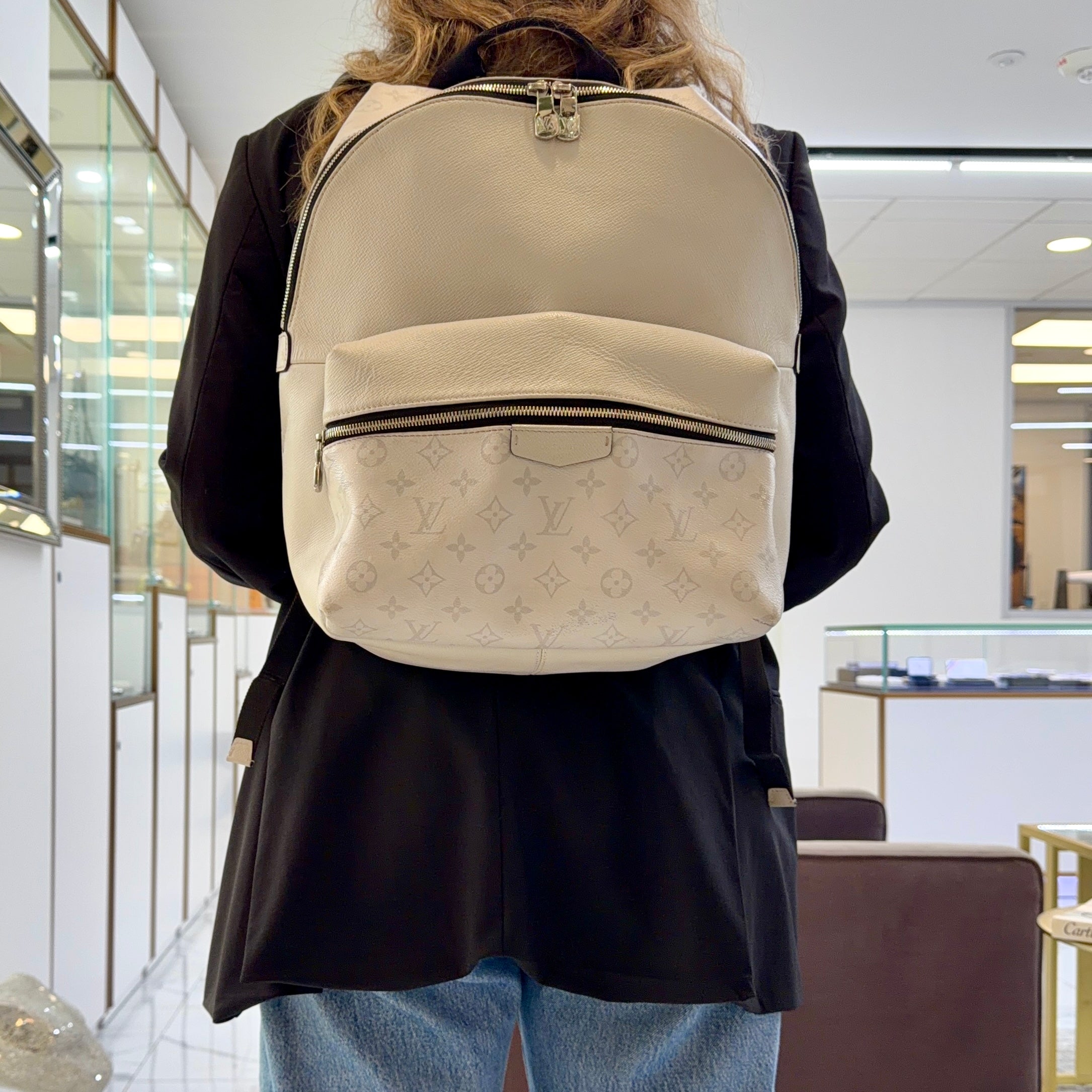 Louis Vuitton Discovery Taigarama Grey Monogram Canvas Backpack Bag