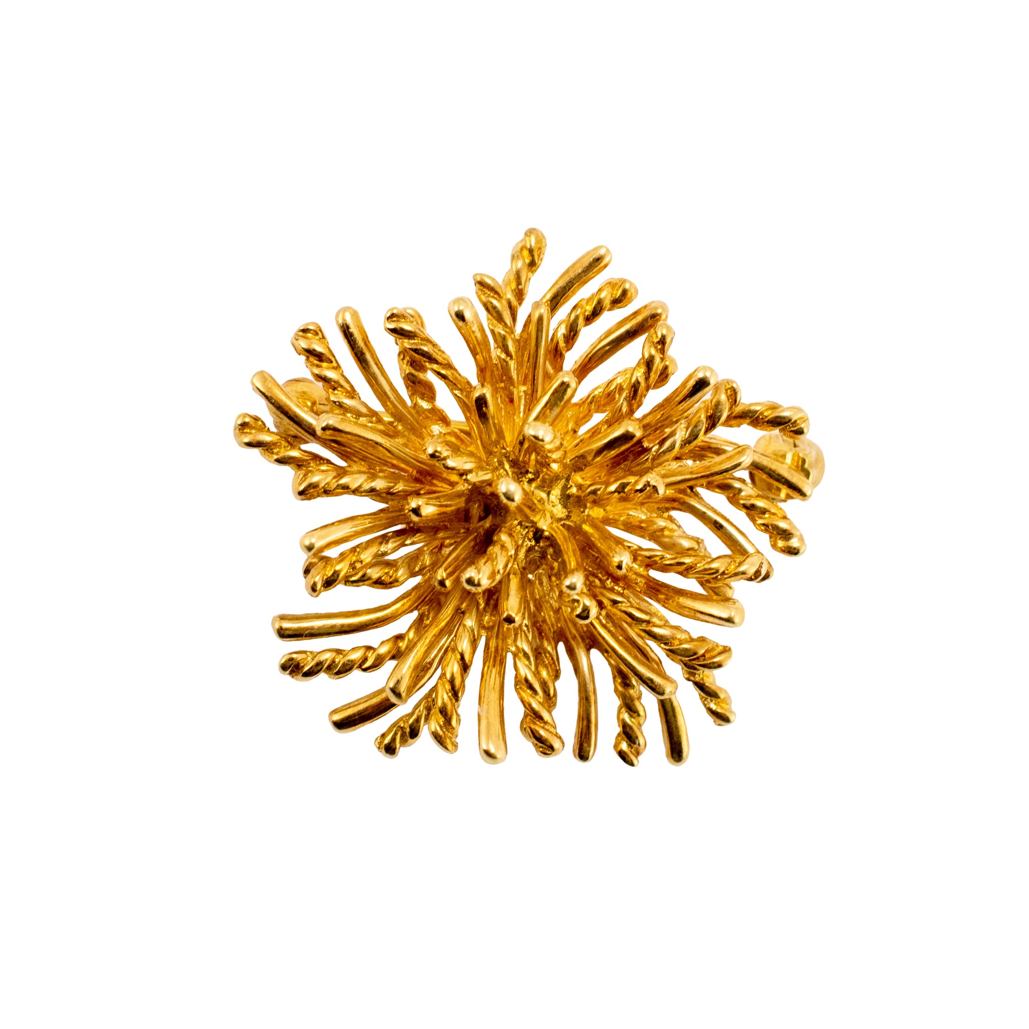 Vintage Tiffany & Co. 18K Yellow Gold Sea Anemone PIN Brooch