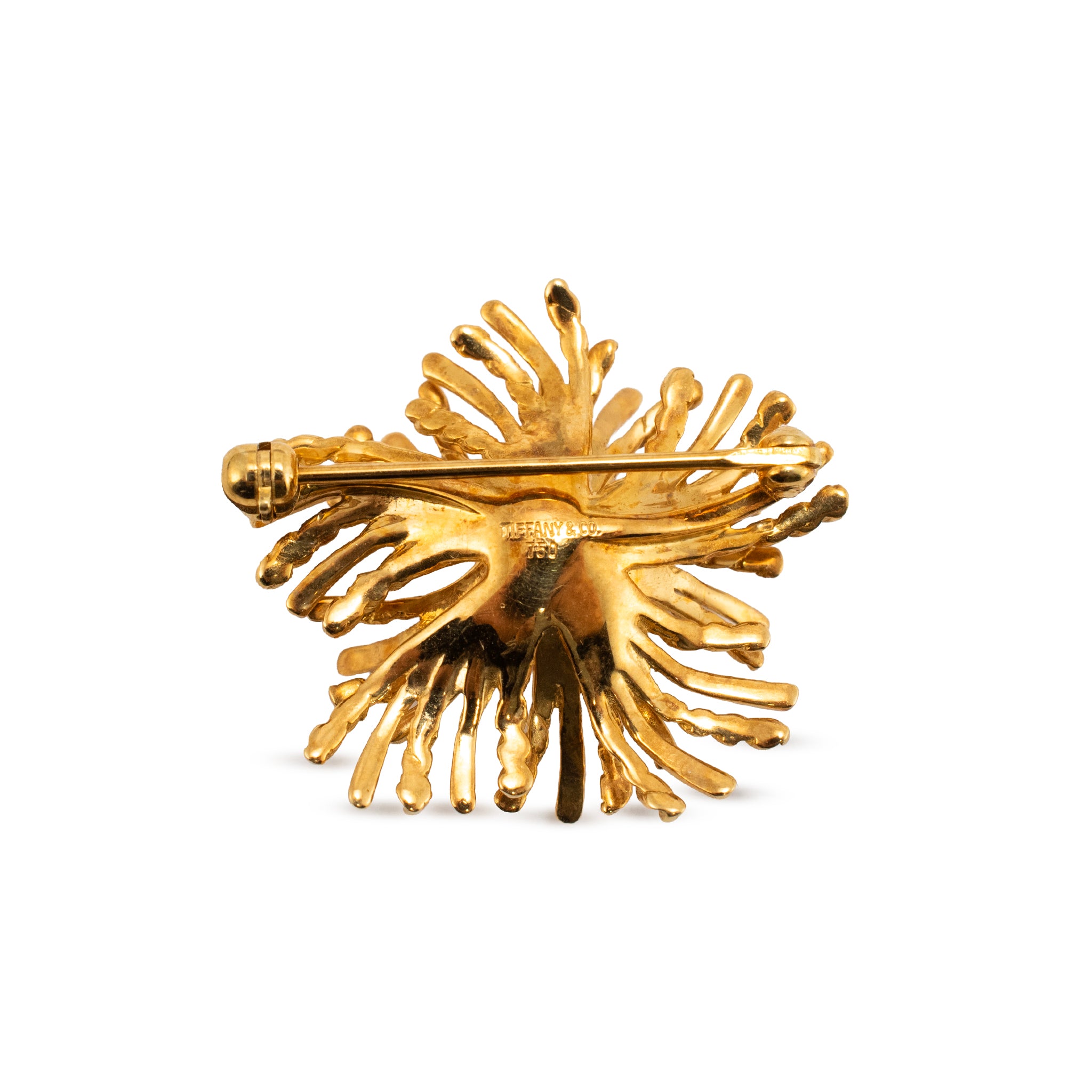 Vintage Tiffany & Co. 18K Yellow Gold Sea Anemone PIN Brooch