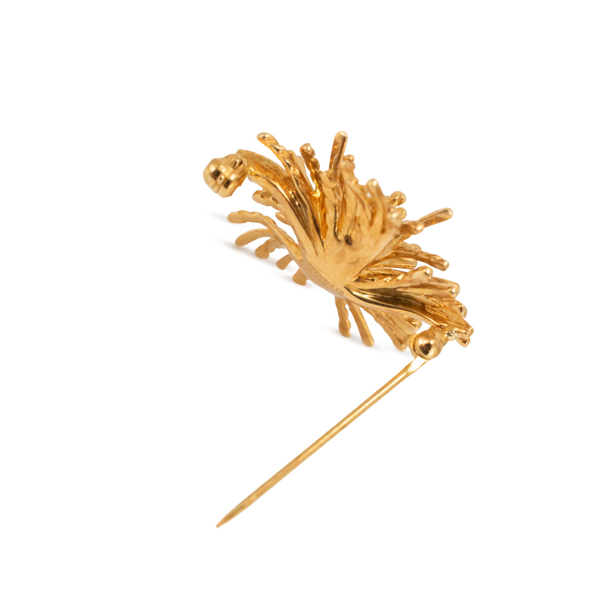 Vintage Tiffany & Co. 18K Yellow Gold Sea Anemone PIN Brooch
