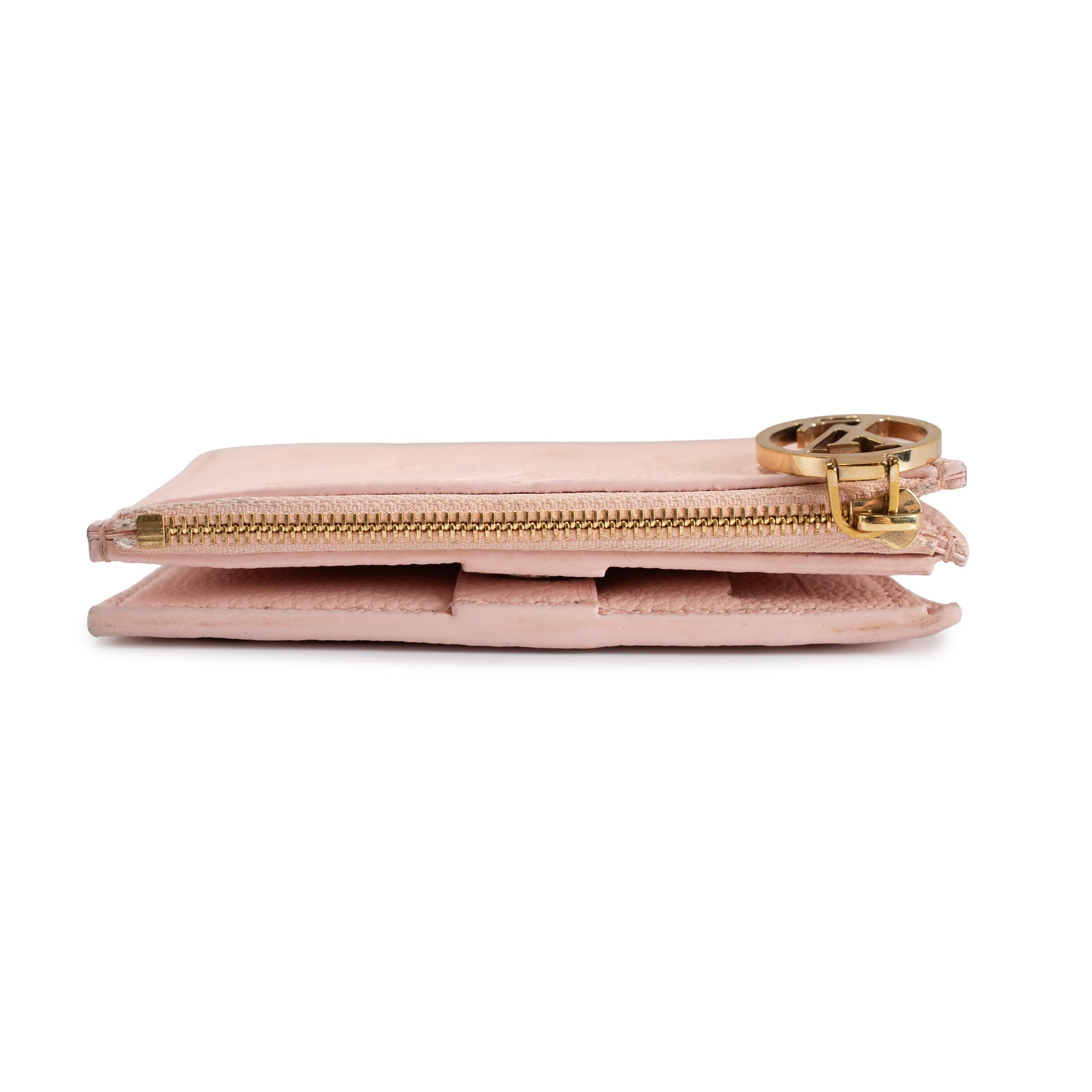 Louis Vuitton Lisa Monogram Empreinte Pink Opale Leather Gold Hardware Wallet