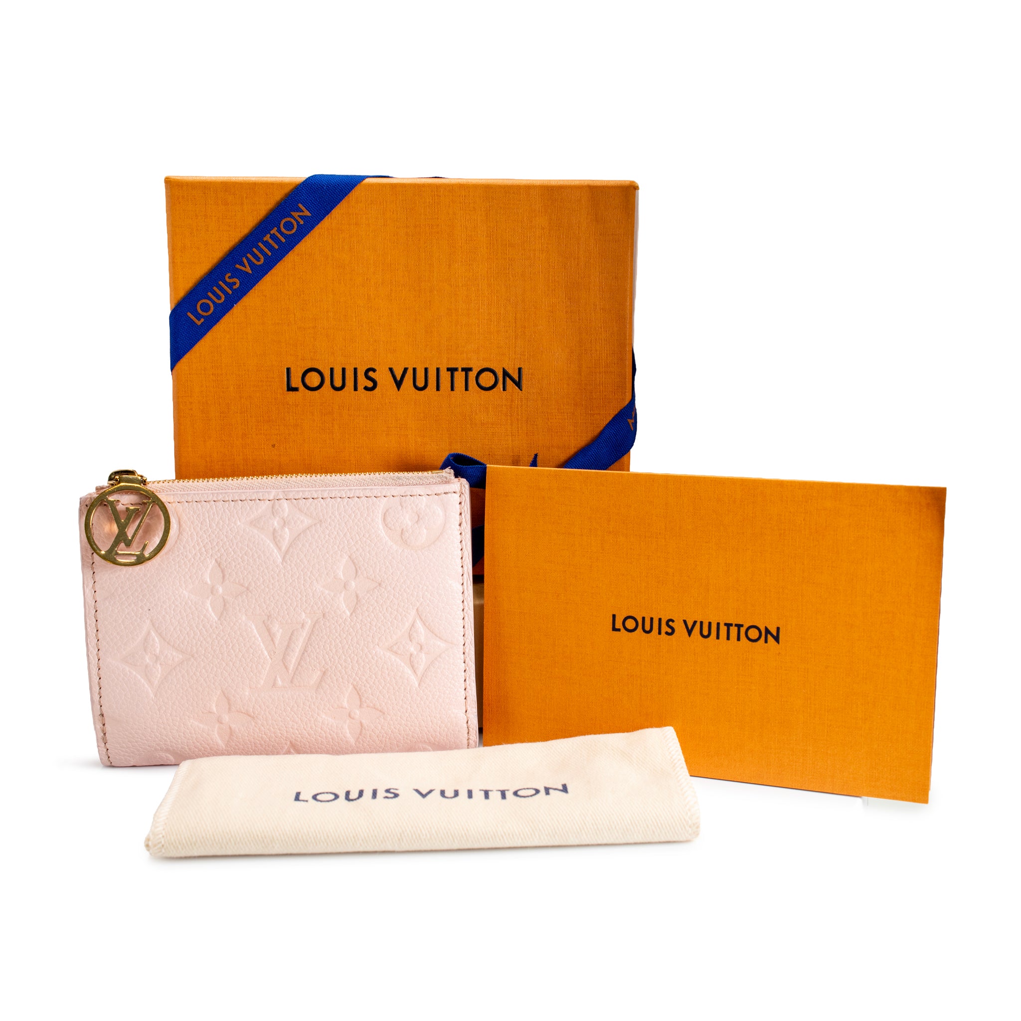 Louis Vuitton Lisa Monogram Empreinte Pink Opale Leather Gold Hardware Wallet
