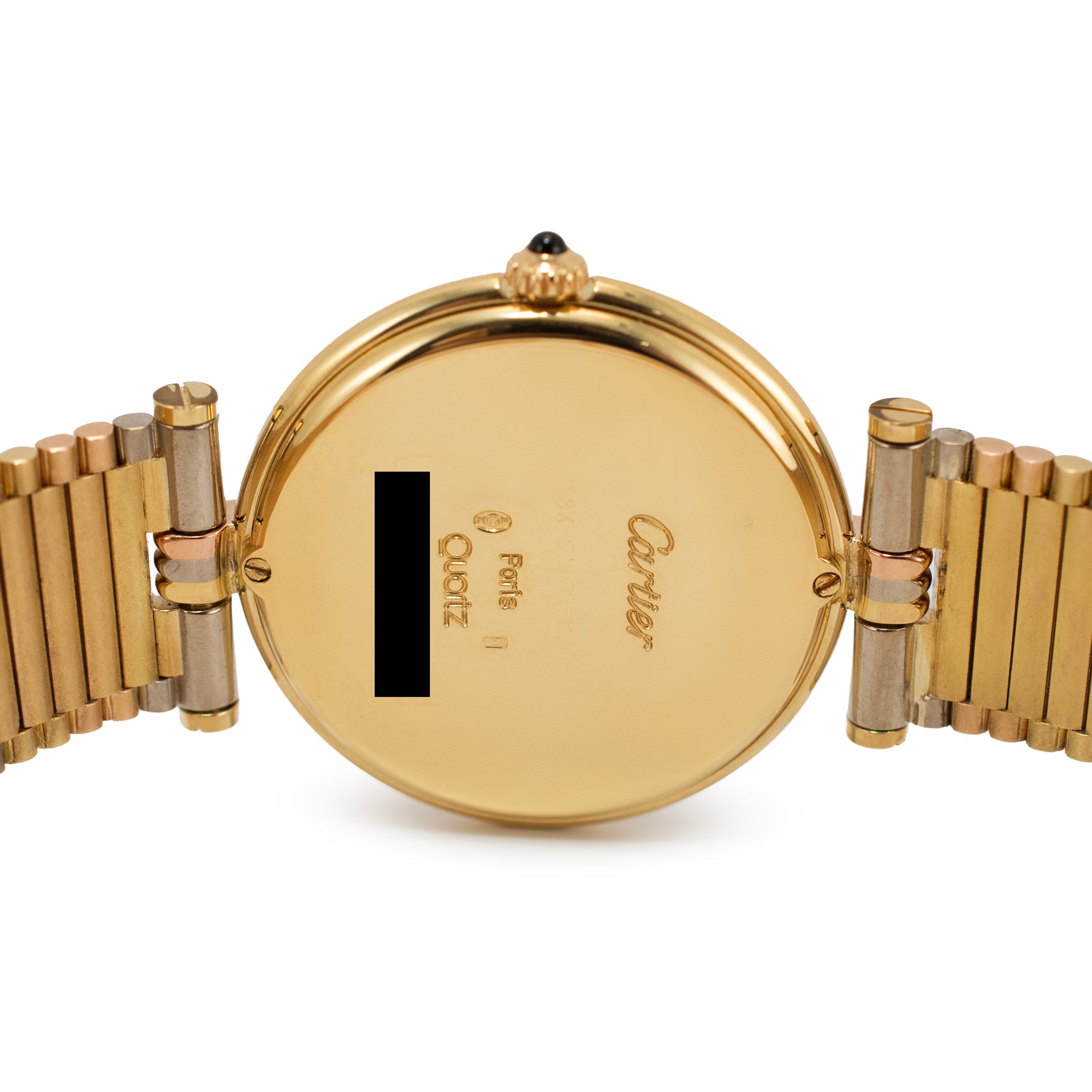 Vintage Ladies Cartier Panthere Vendome 30MM Ref 8100 18K Tri-Color Gold Quartz Watch