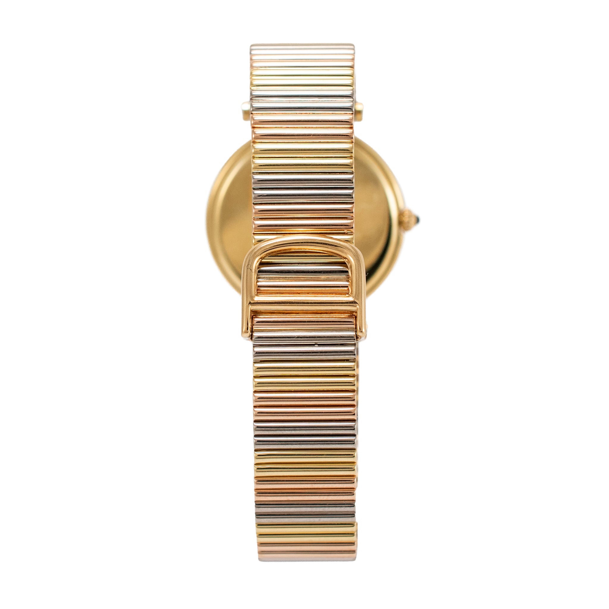 Vintage Ladies Cartier Panthere Vendome 30MM Ref 8100 18K Tri-Color Gold Quartz Watch