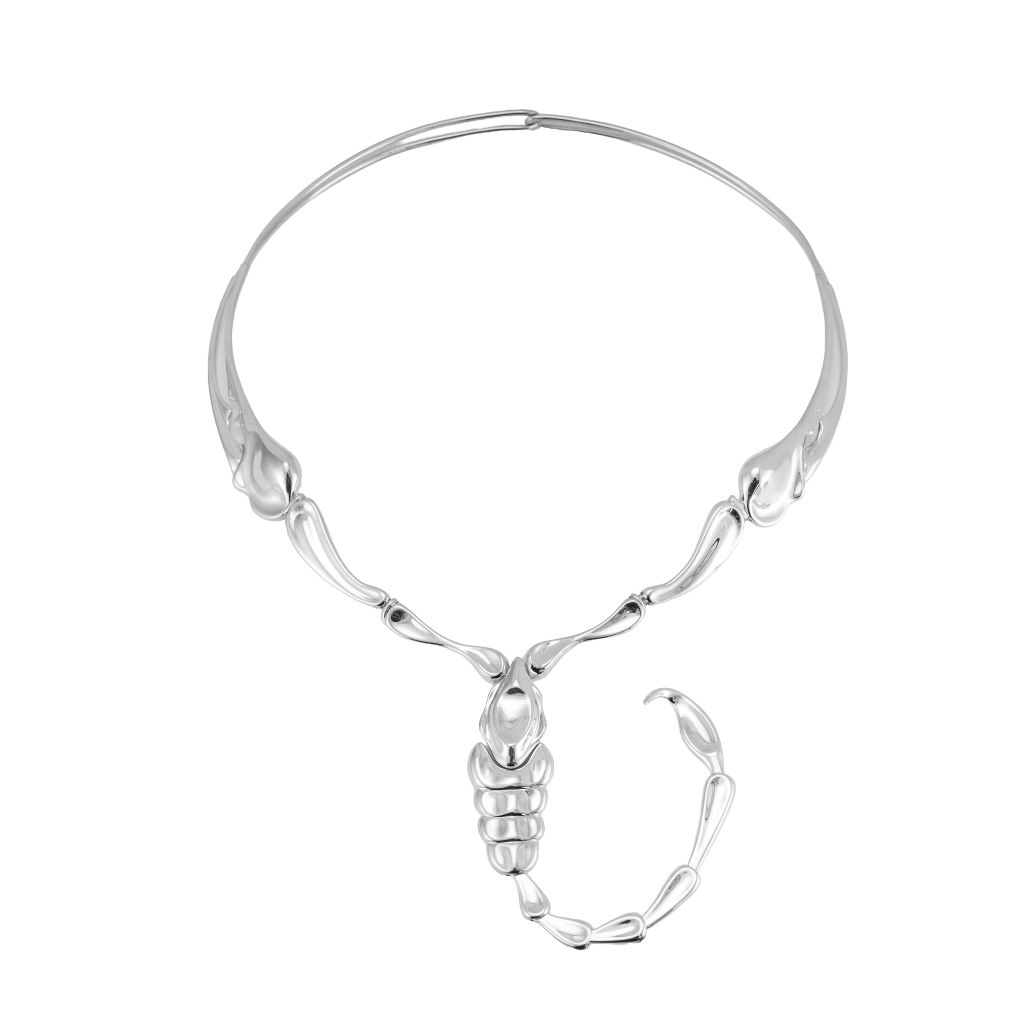 Tiffany & Co. Elsa Peretti Sterling Silver Detachable Scorpion Pendant Necklace