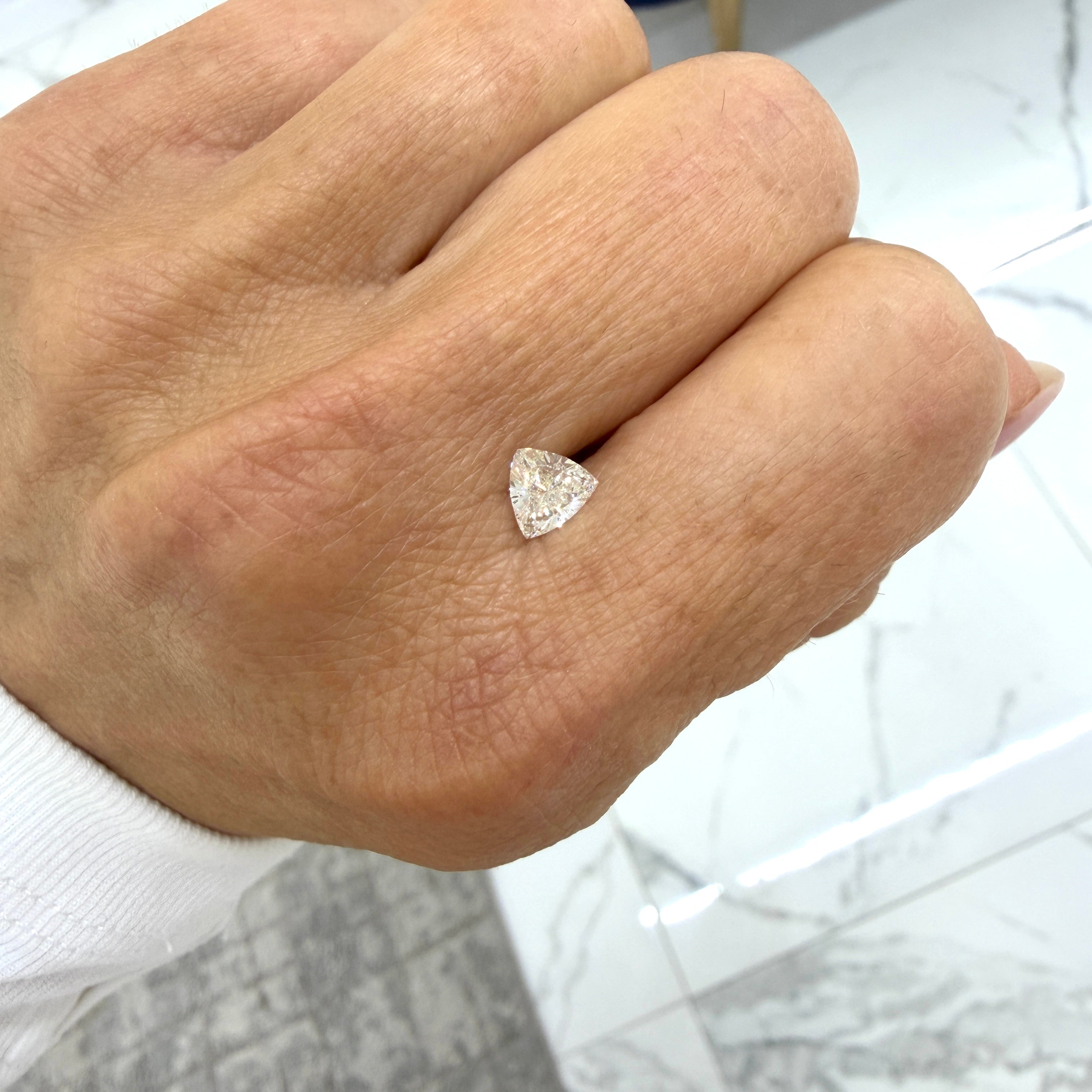 Natural 0.74ct Gia L SI2 Triangular Cut Loose Diamond