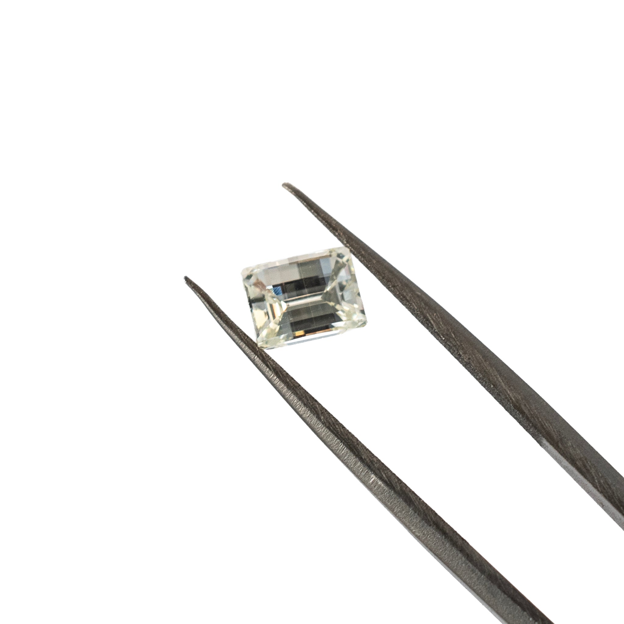 Natural 0.71ct Gia N VVS2 Bent Top Rectangular Emerald Step Cut Loose Diamond