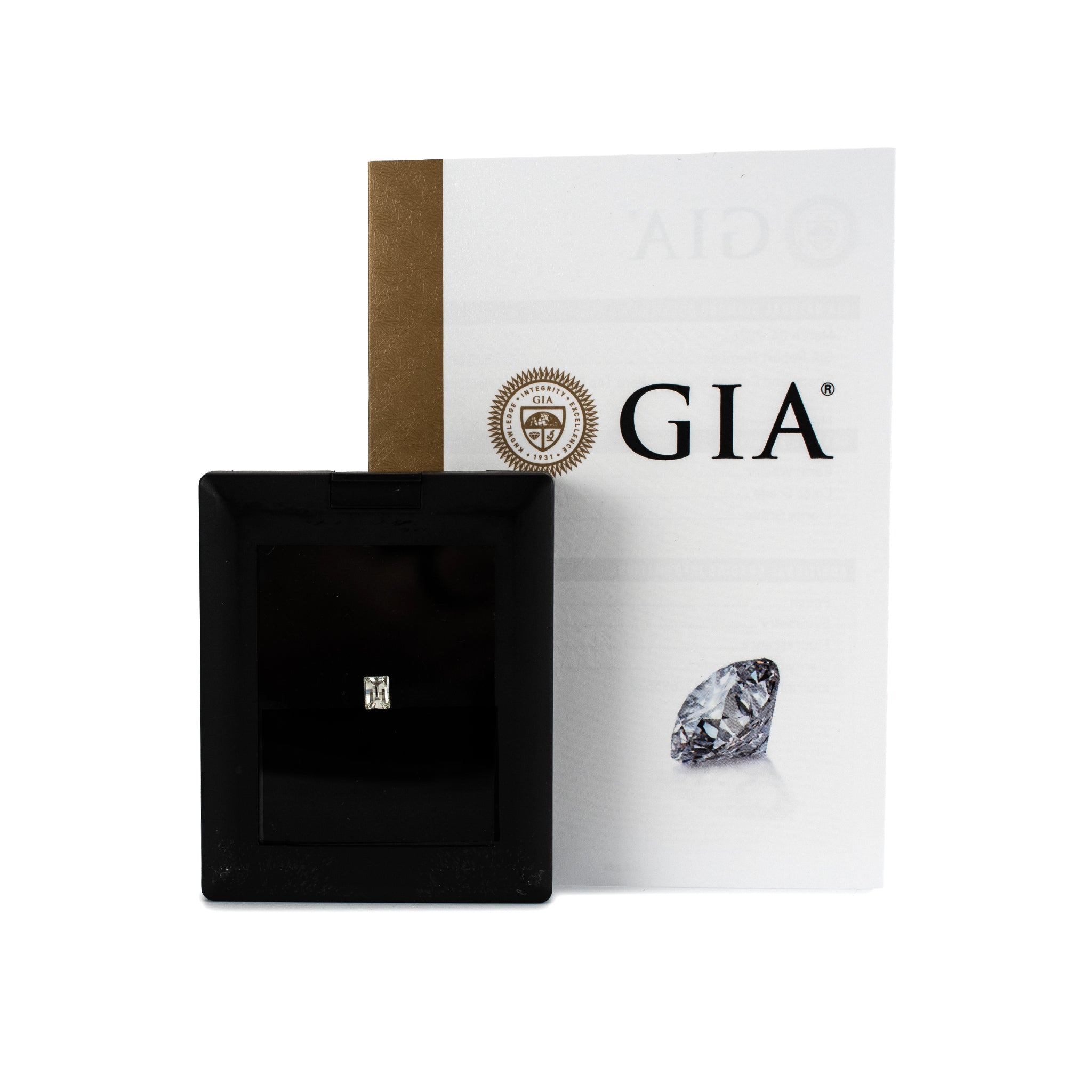 Natural 0.71ct Gia N VVS2 Bent Top Rectangular Emerald Step Cut Loose Diamond