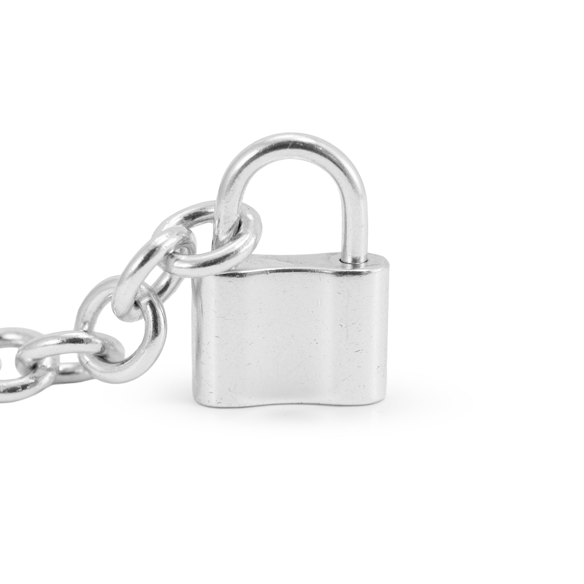 Tiffany & Co. 1837 Cadena Lock 925 Sterling Silver Charm Link Bracelet