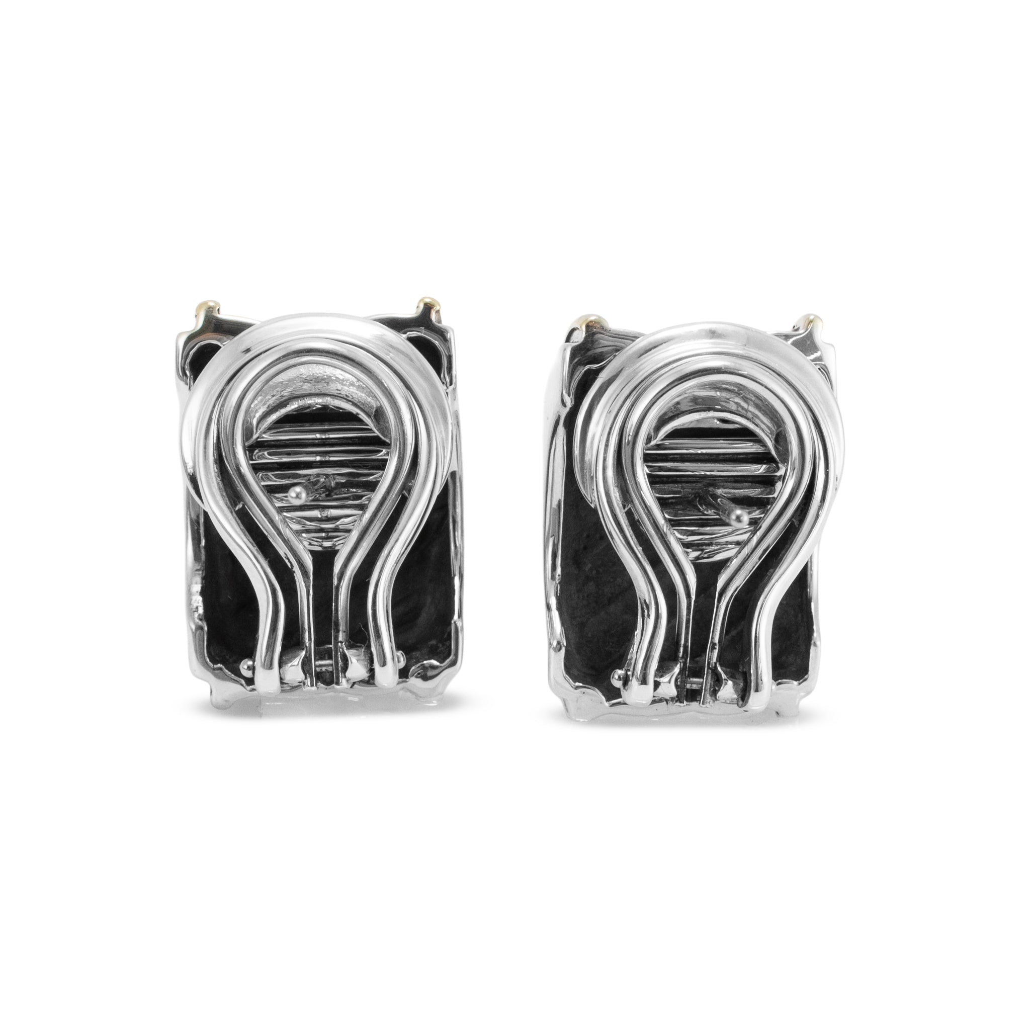 David Yurman 14K Yellow Gold & 925 Silver Classics Cigar Huggie Clip-on Earrings