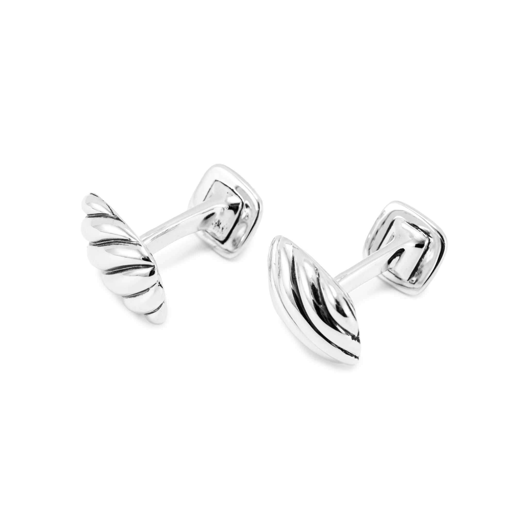 Men’s David Yurman 925 Sterling Silver Sculpted Cable Cushion Cufflinks
