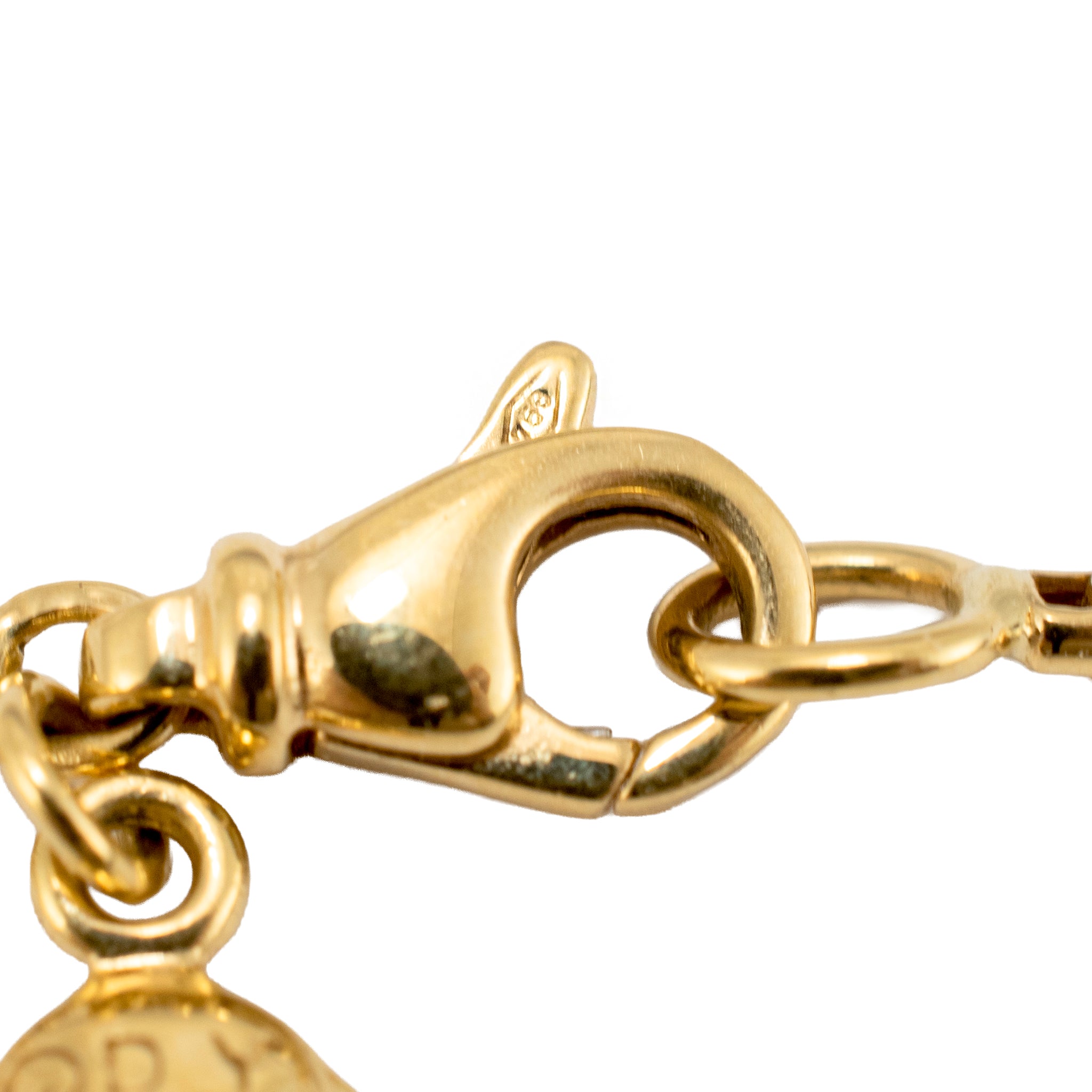 David Yurman Crossover 18K Yellow Gold Pave Diamond Station Long Chain Necklace