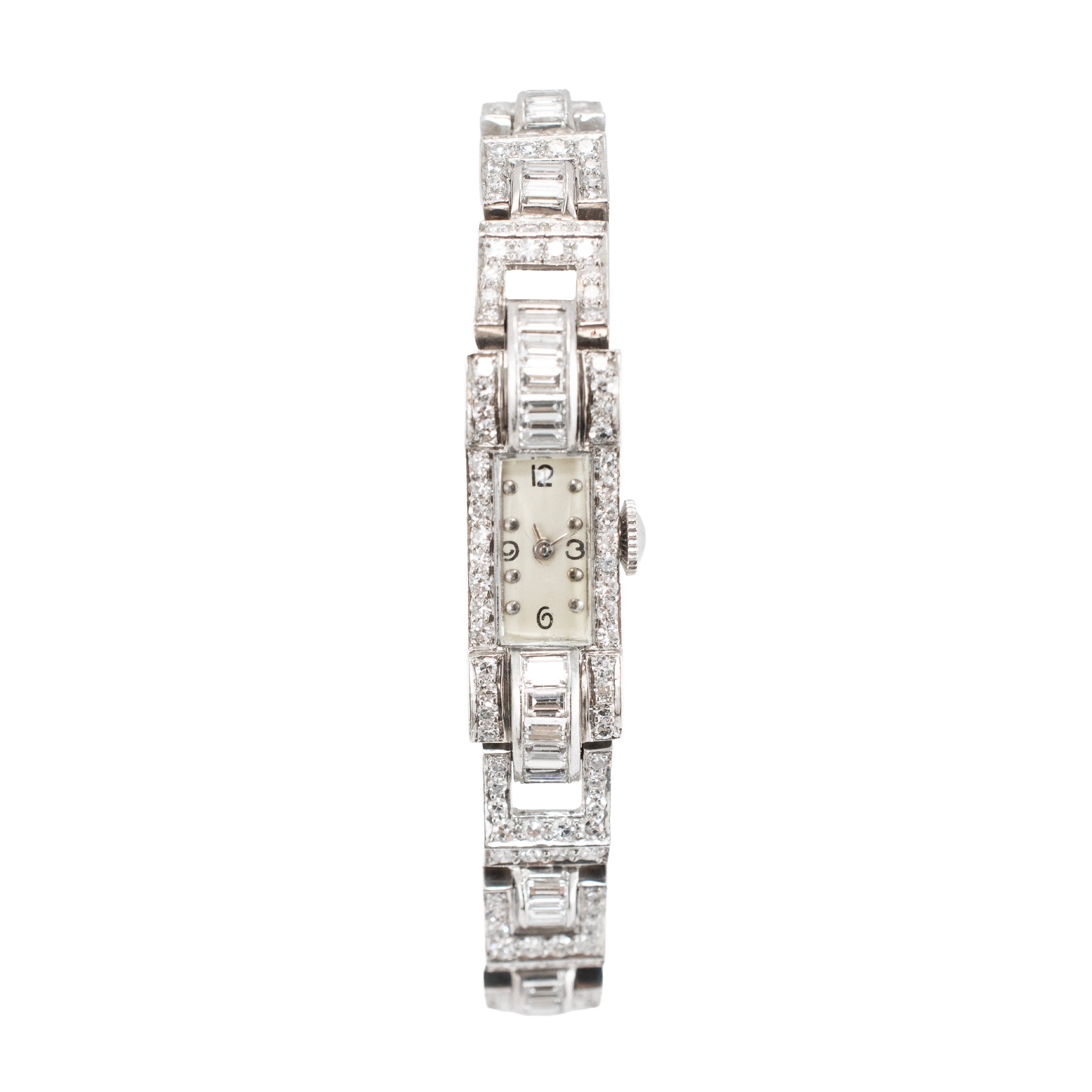 Ladies Vintage Antique Art Deco Blancpain 10MM 7.40ctw Diamond Manual Watch