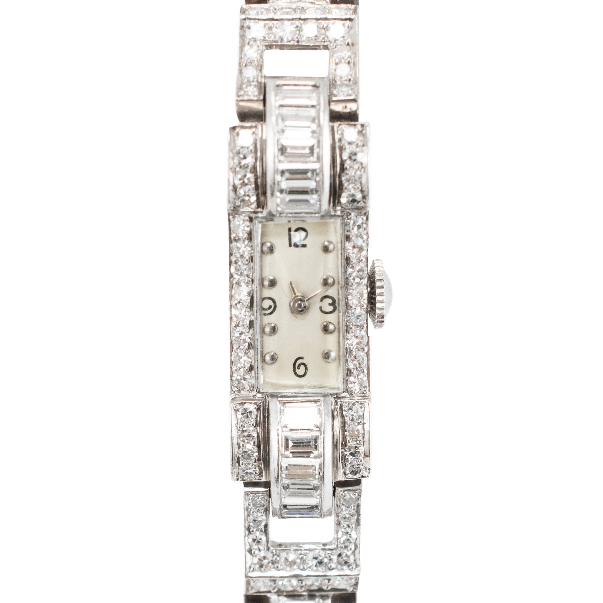 Ladies Vintage Antique Art Deco Blancpain 10MM 7.40ctw Diamond Manual Watch