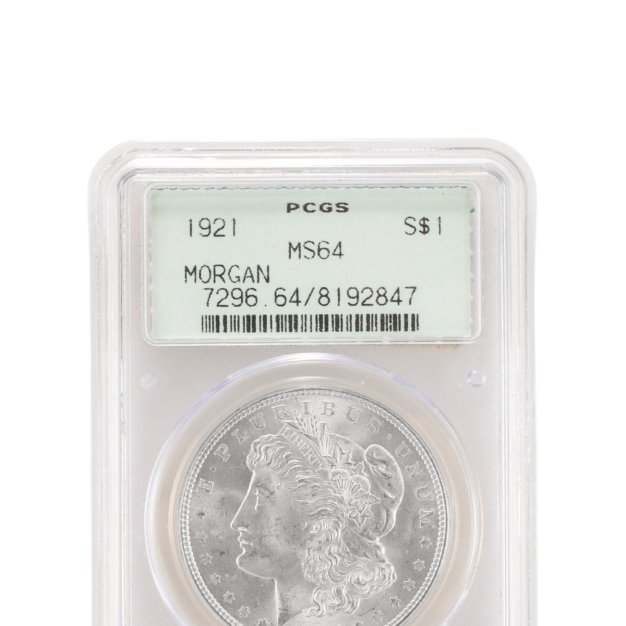 1921 Pcgs MS64 Morgan Silver Dollar Bullion Coin