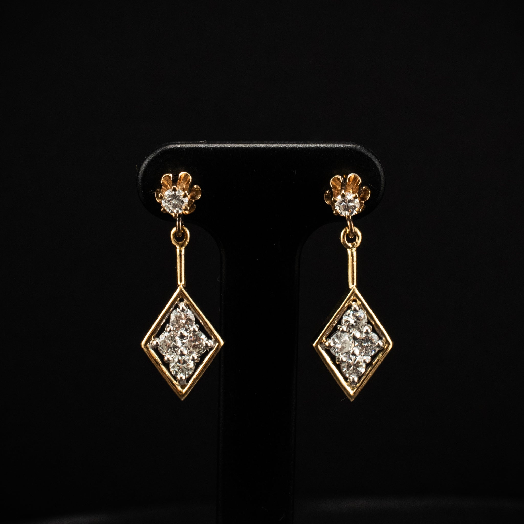 Dangle & Drop Earring 14K Yellow Dangle Modern Style DJP Jewelers & Luxury Buyers