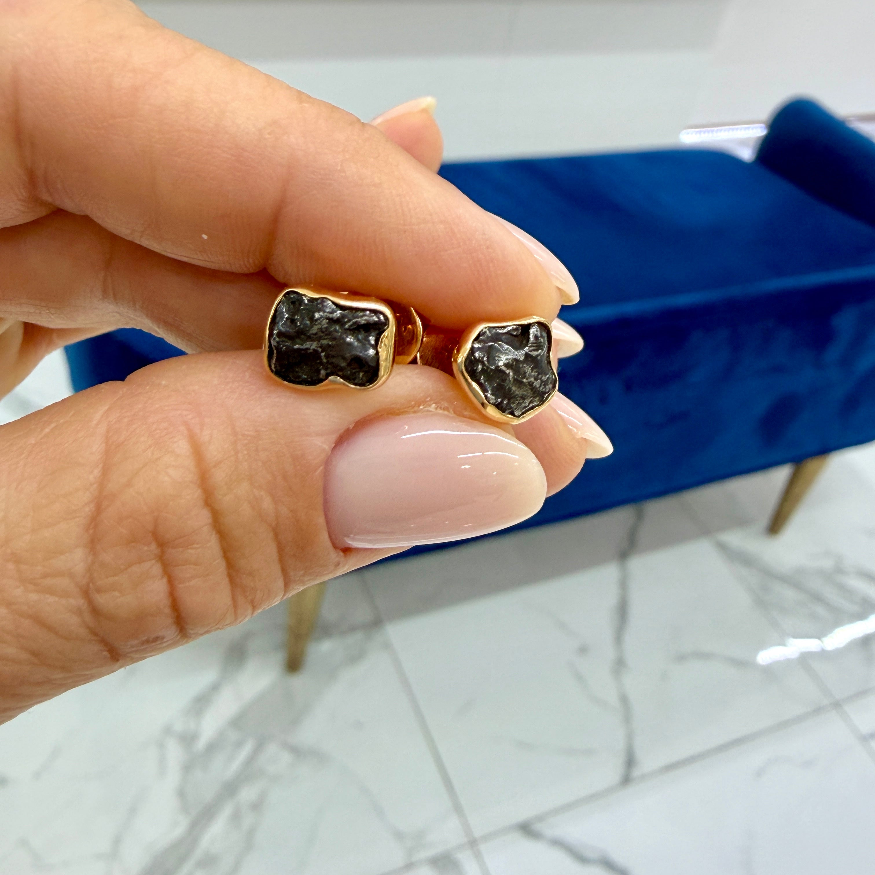 Men’s Jorge Adeler 18K Rose Gold Meteorite Nugget Cufflinks