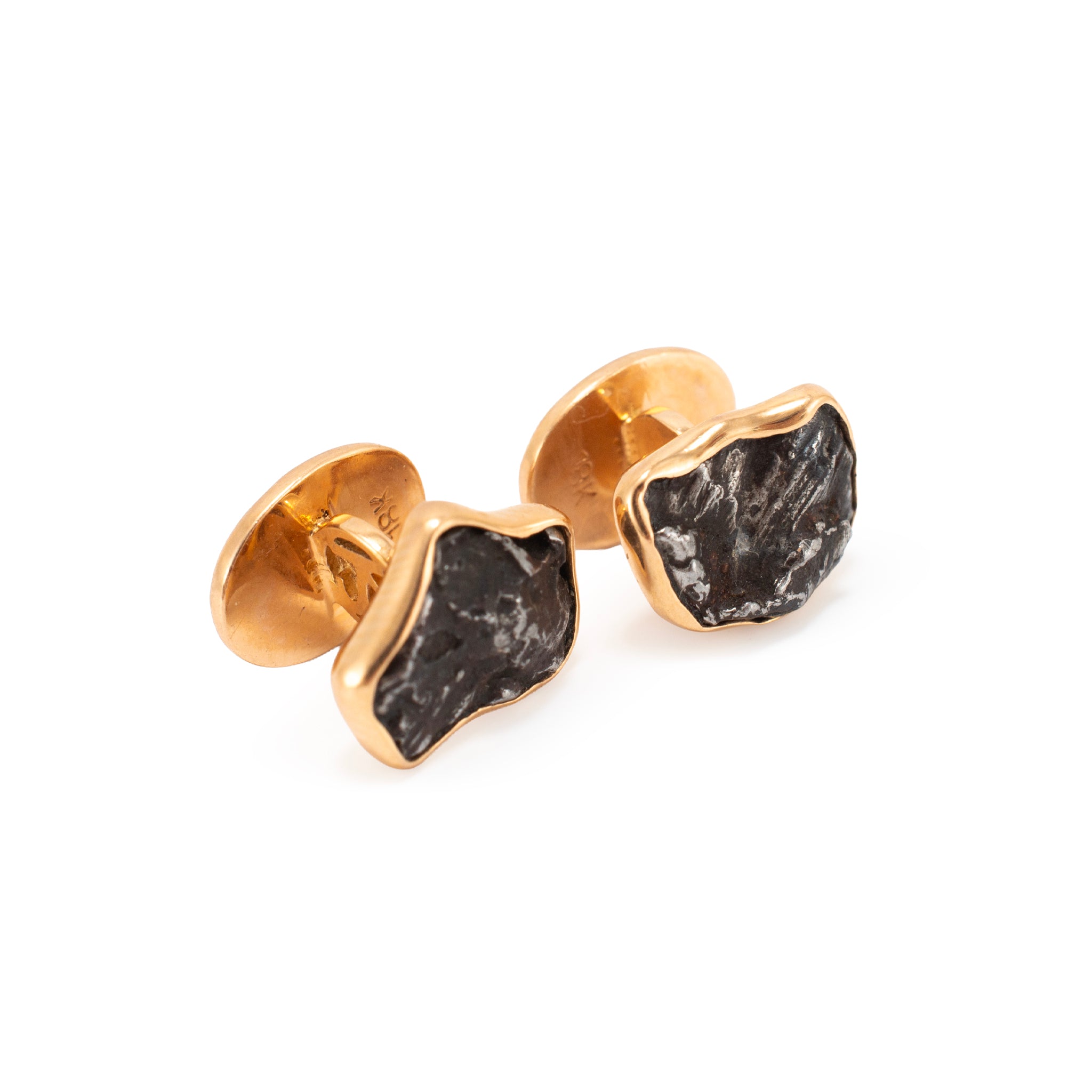 Men’s Jorge Adeler 18K Rose Gold Meteorite Nugget Cufflinks