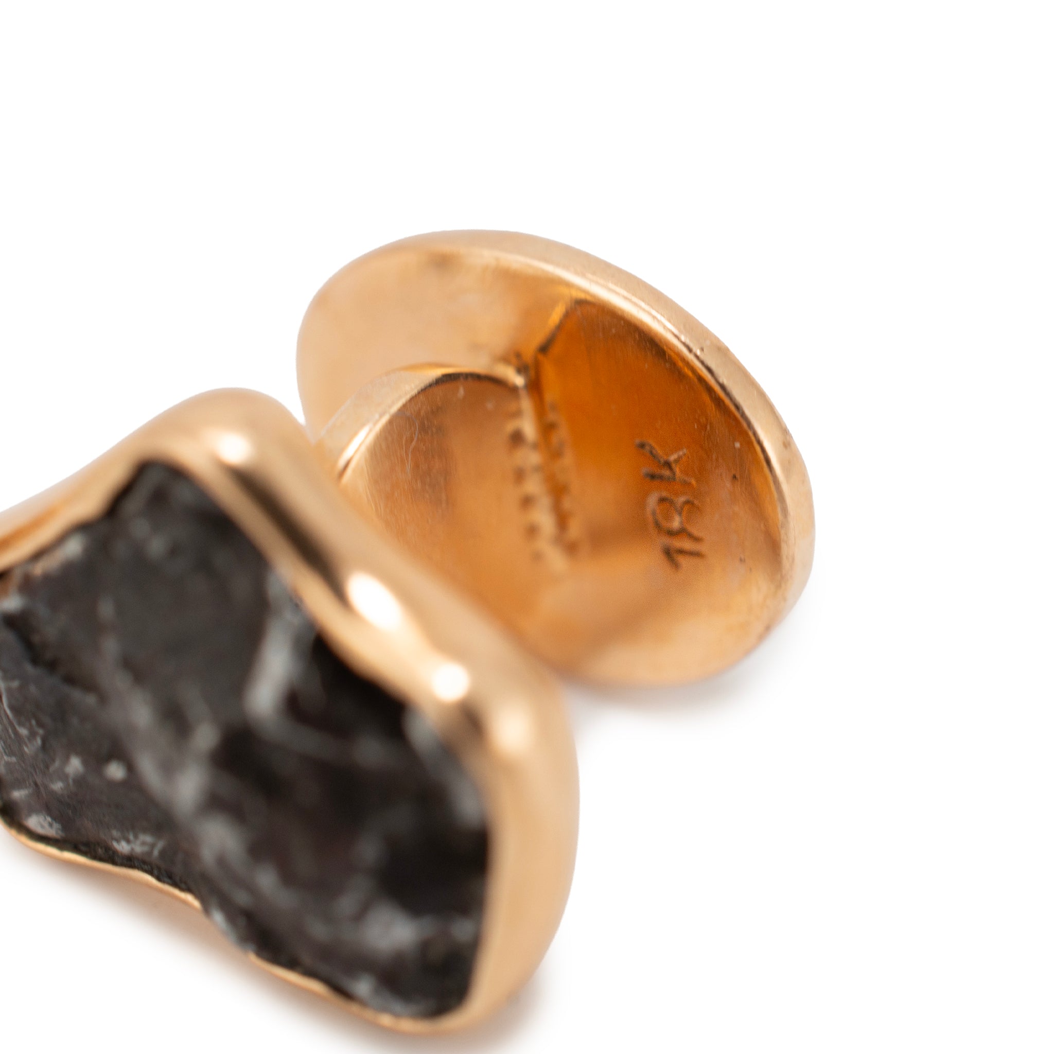 Men’s Jorge Adeler 18K Rose Gold Meteorite Nugget Cufflinks