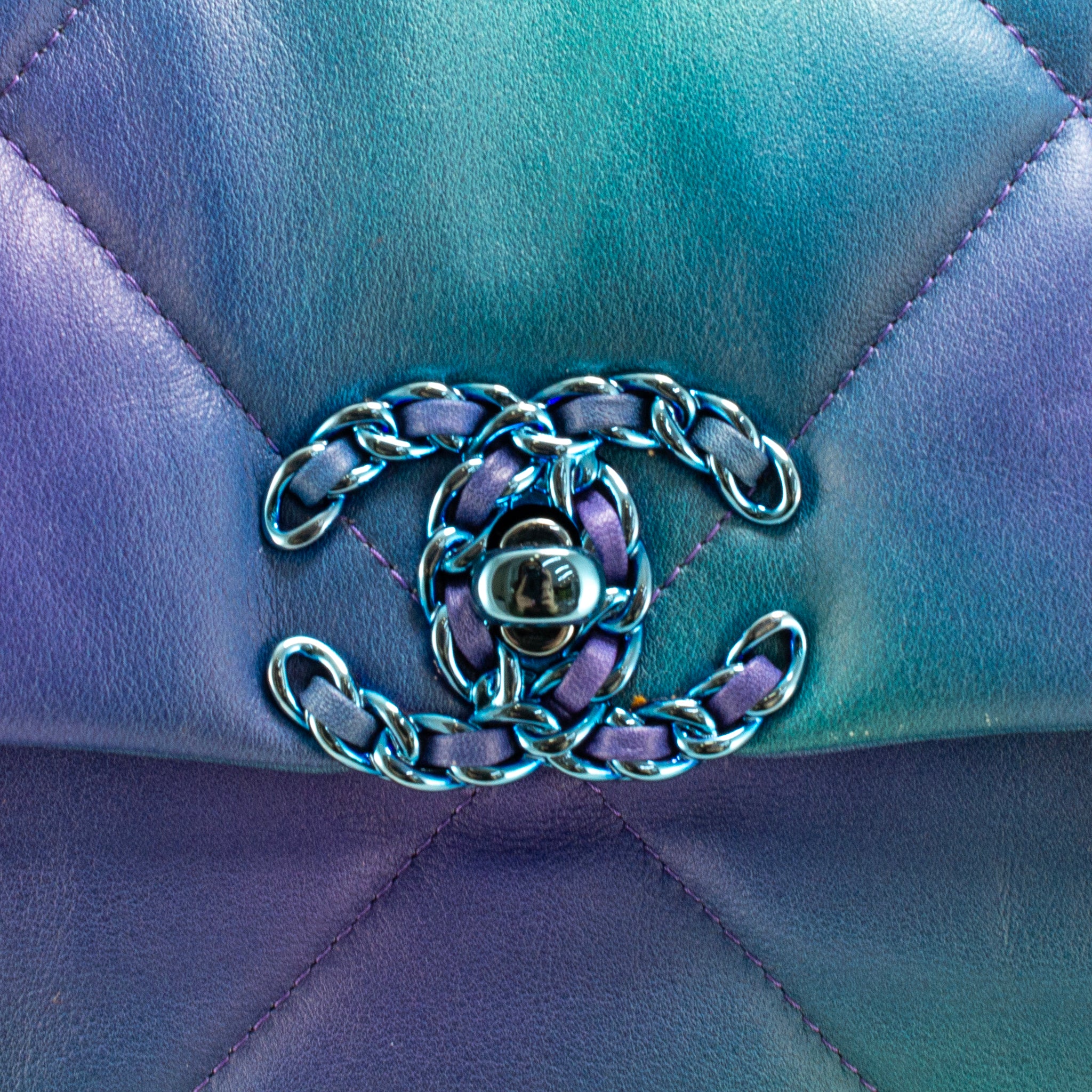 Chanel 19 Medium Tie-Dye Quilted Calfskin Mixed Chain Shoulder Bag