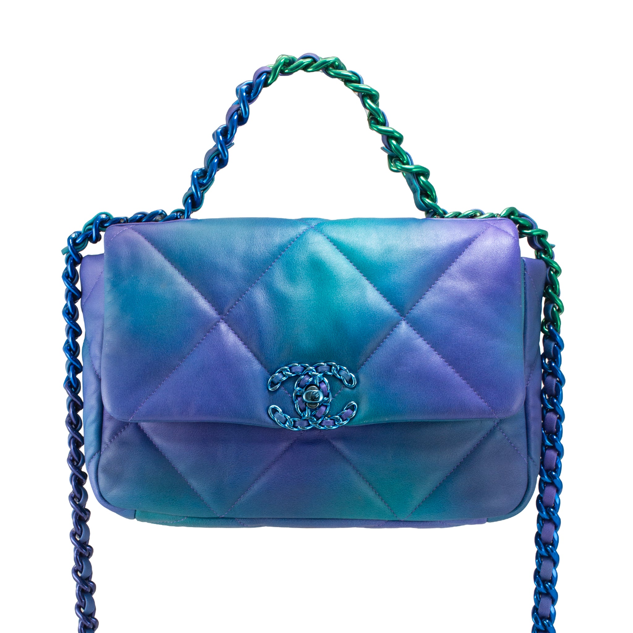 Chanel 19 Medium Tie-Dye Quilted Calfskin Mixed Chain Shoulder Bag