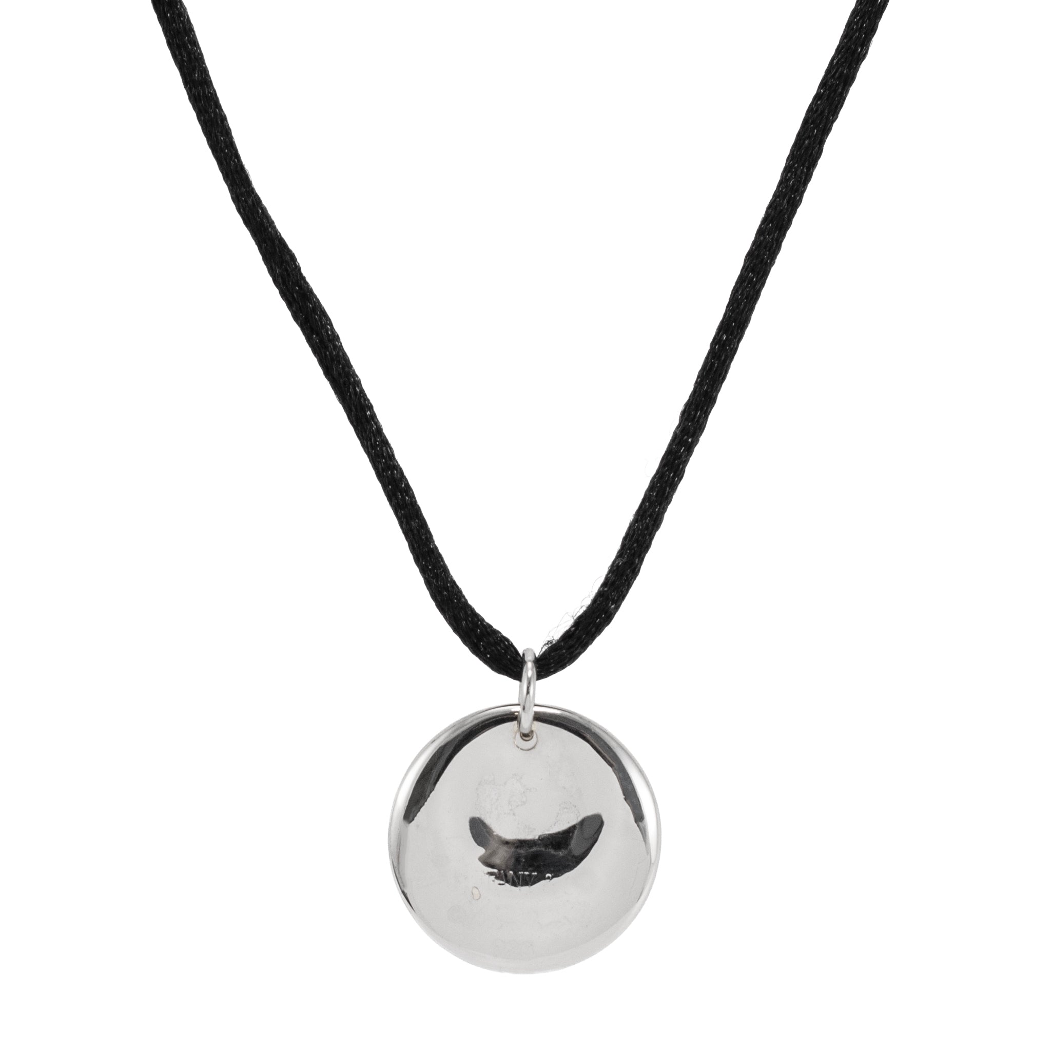 Tiffany & Co. Elsa Peretti 925 Round Disc Silk Cord Pendant Necklace