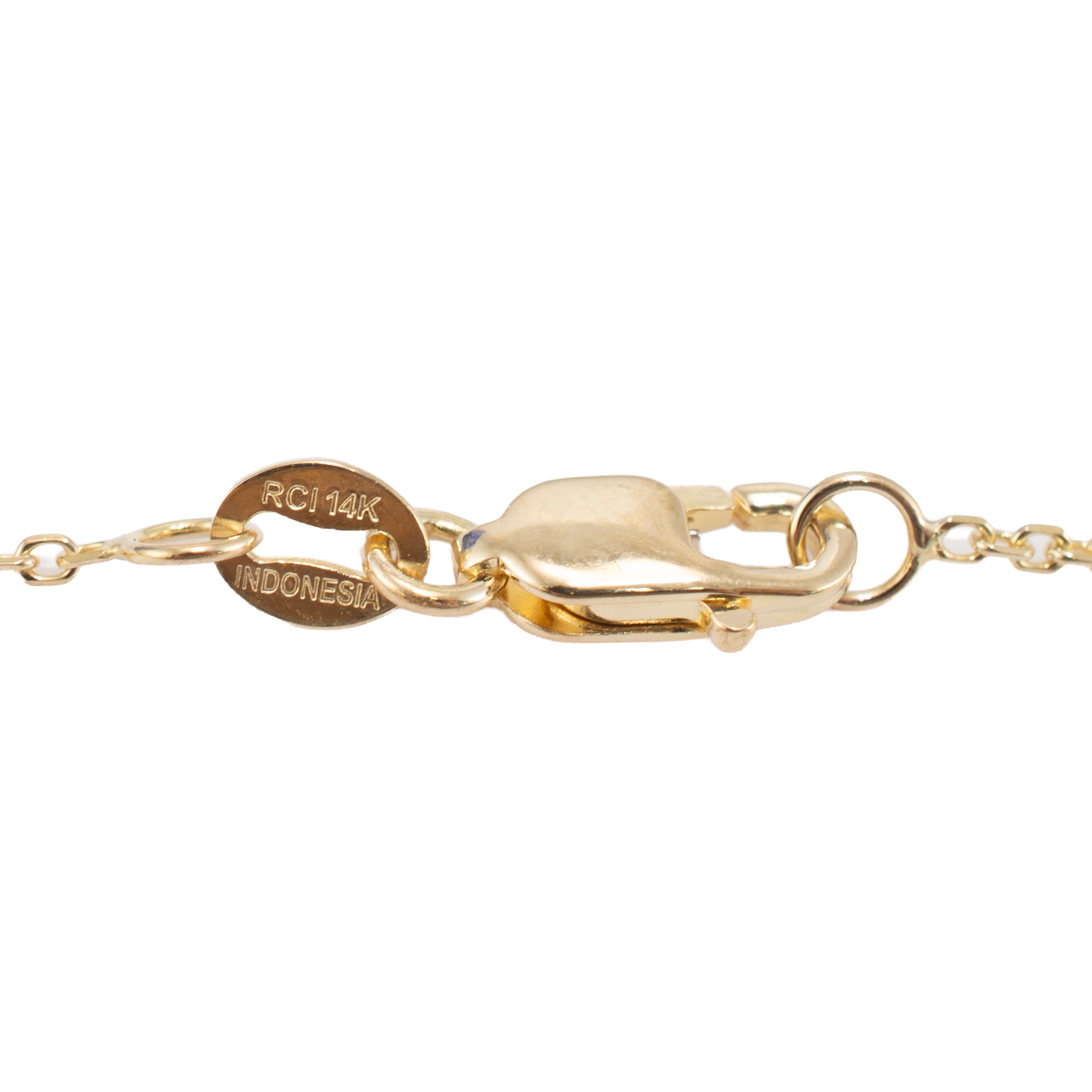 Ladies 14K Yellow Gold 0.45ctw Round Diamond by the Yard Station Chain Necklace