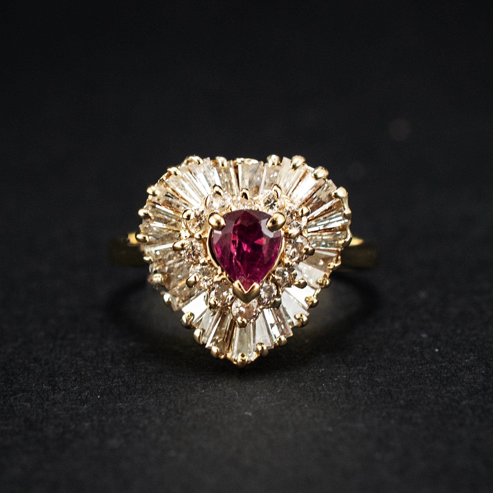 Cocktail & Statement Ring 14K Yellow Cocktail Vintage DJP Jewelers & Luxury Buyers