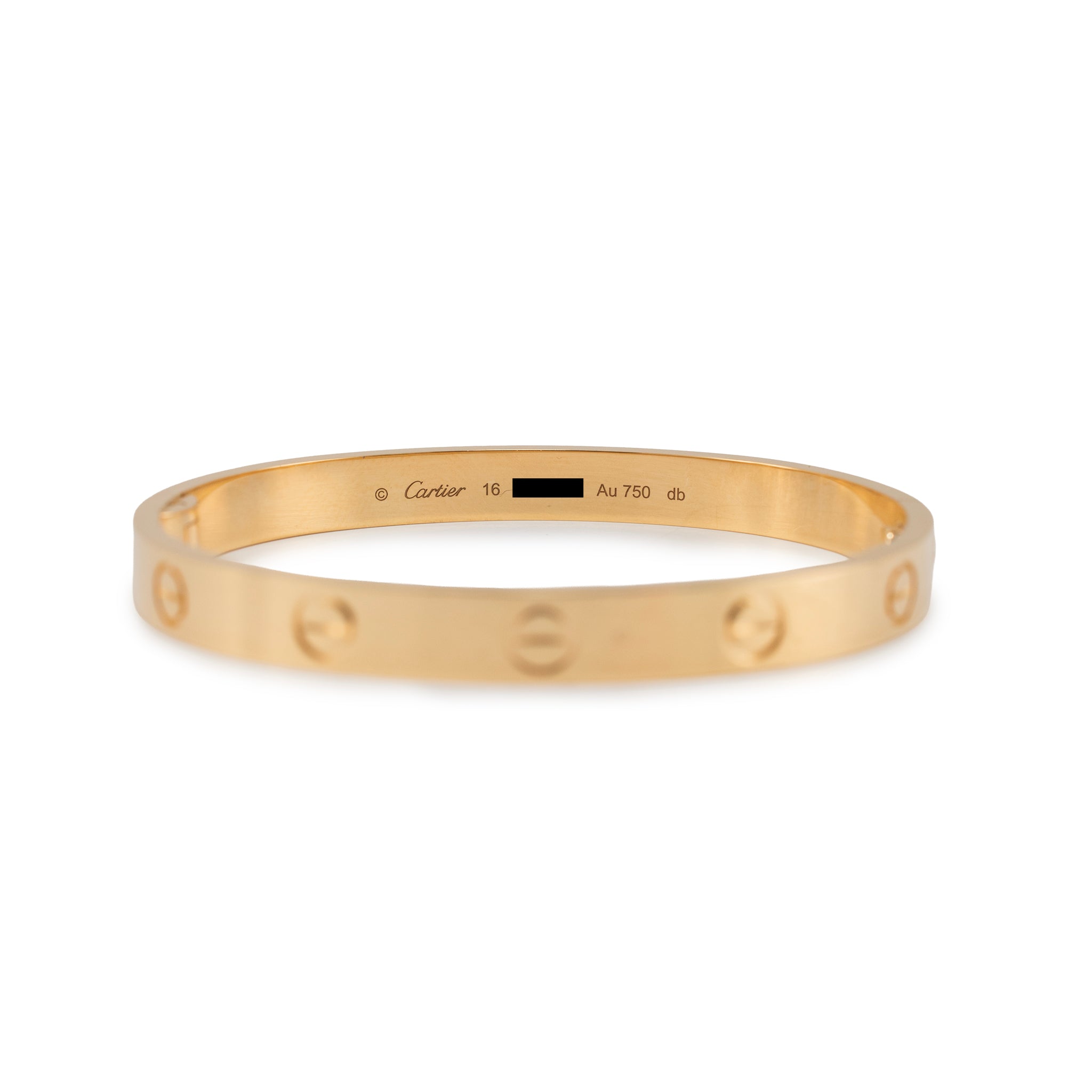 Cartier Love Classic Model 18K Yellow Gold Bangle Bracelet