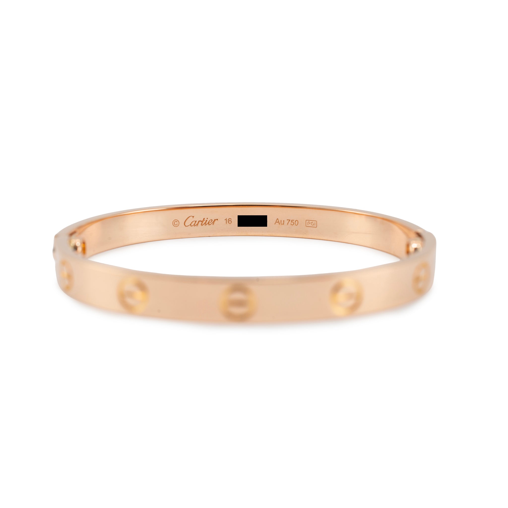 Cartier Love Classic Model 18K Rose Gold Bangle Bracelet