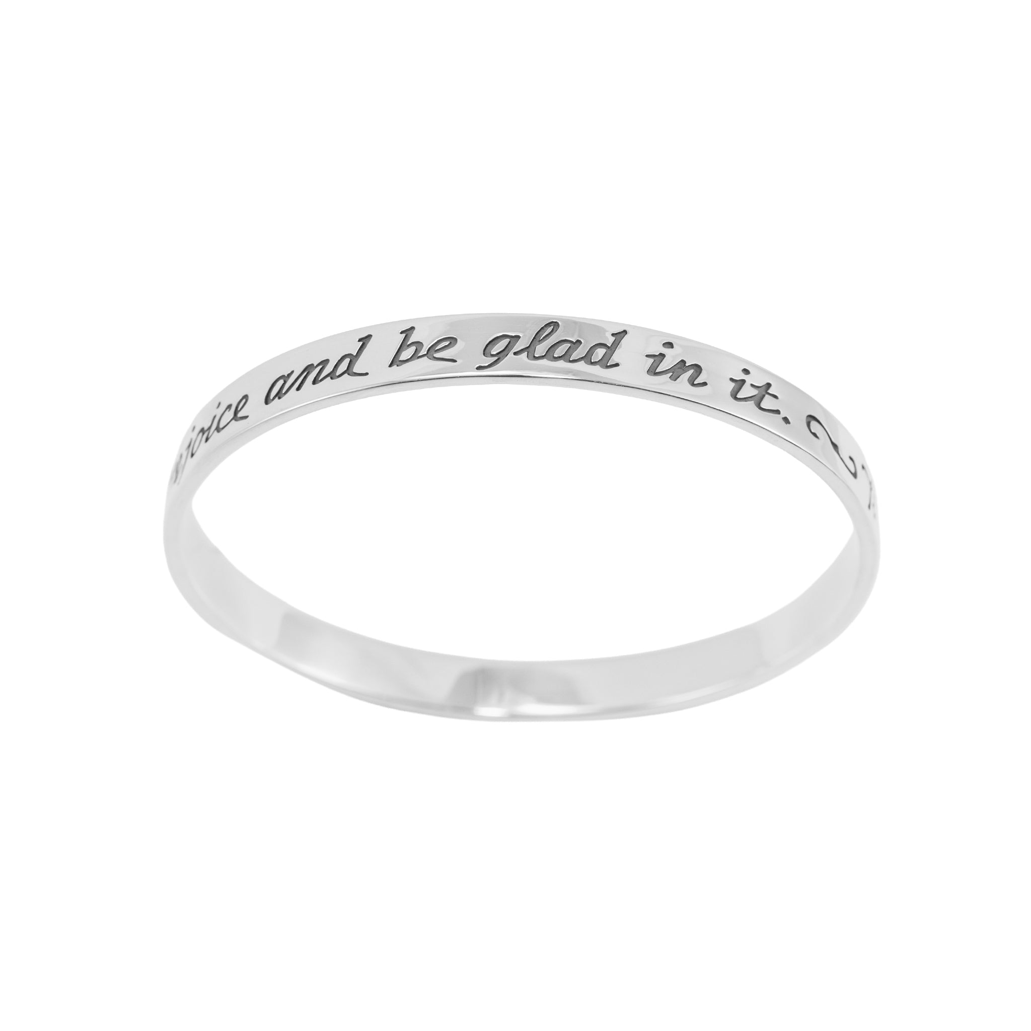 James Avery 925 Silver Retired This Is the Day the Lord Has Made Bangle Bracelet