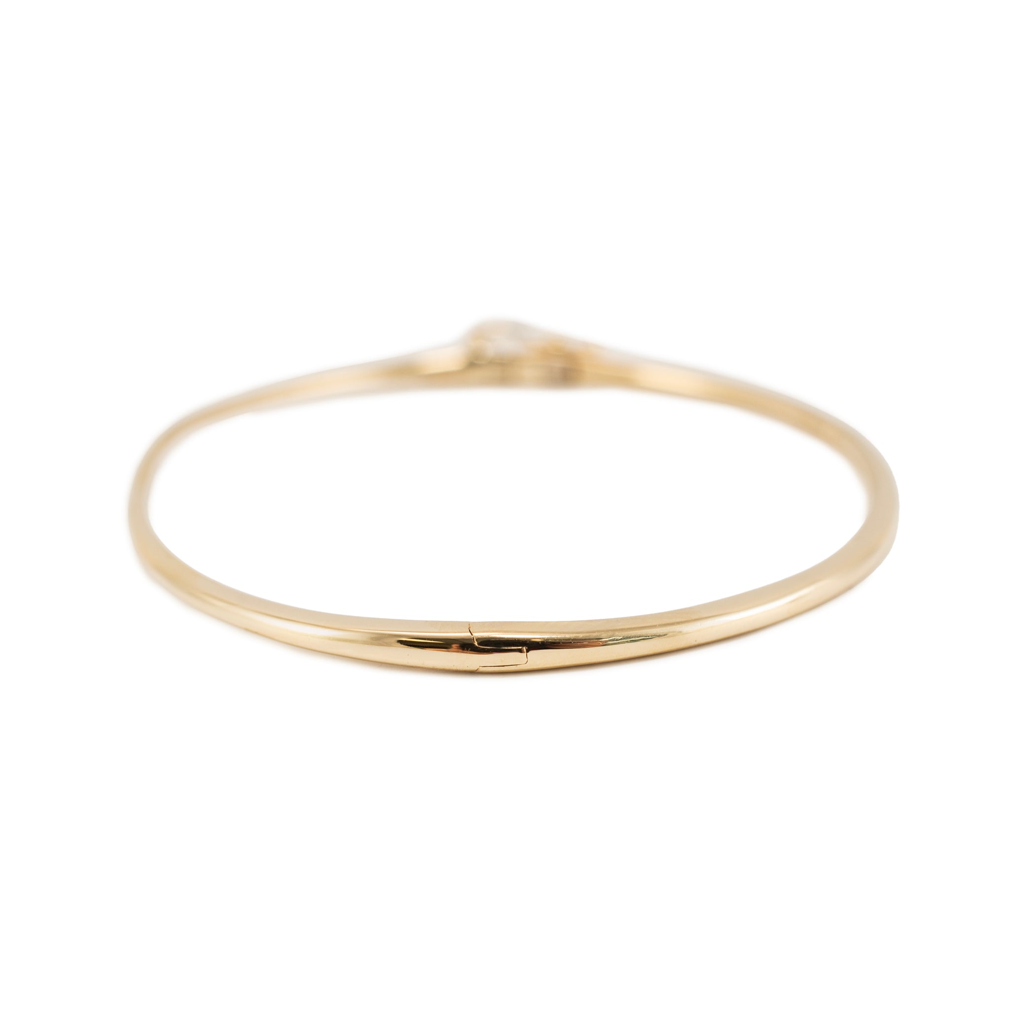 Bony Levy 14K Yellow Gold Thin Hinged Bangle Bracelet