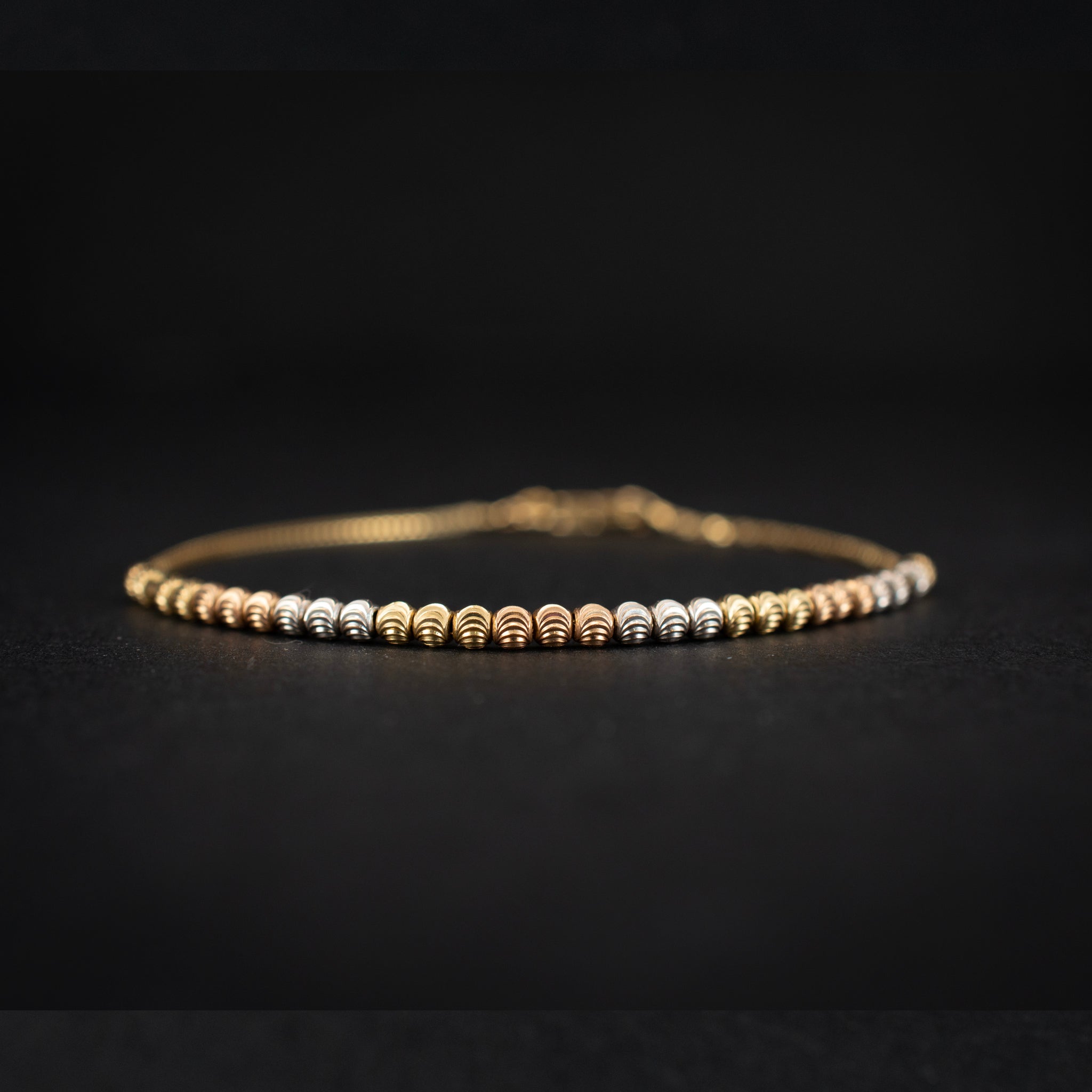 Link Bracelet 14K Yellow Bead Modern Style DJP Jewelers & Luxury Buyers