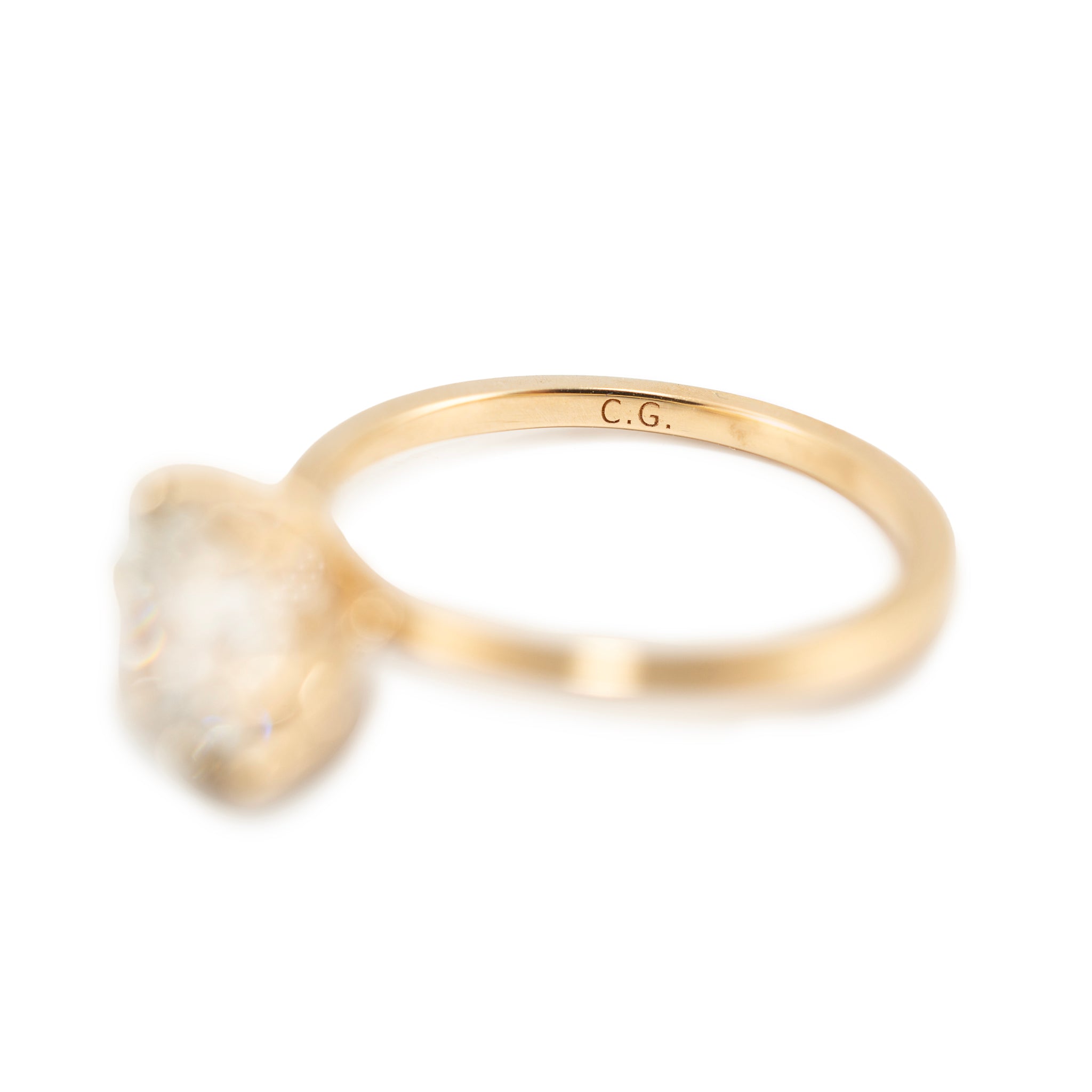 14K Yellow Gold 1.58ctw Lab Grown Round Diamond Hidden Halo Engagement Ring
