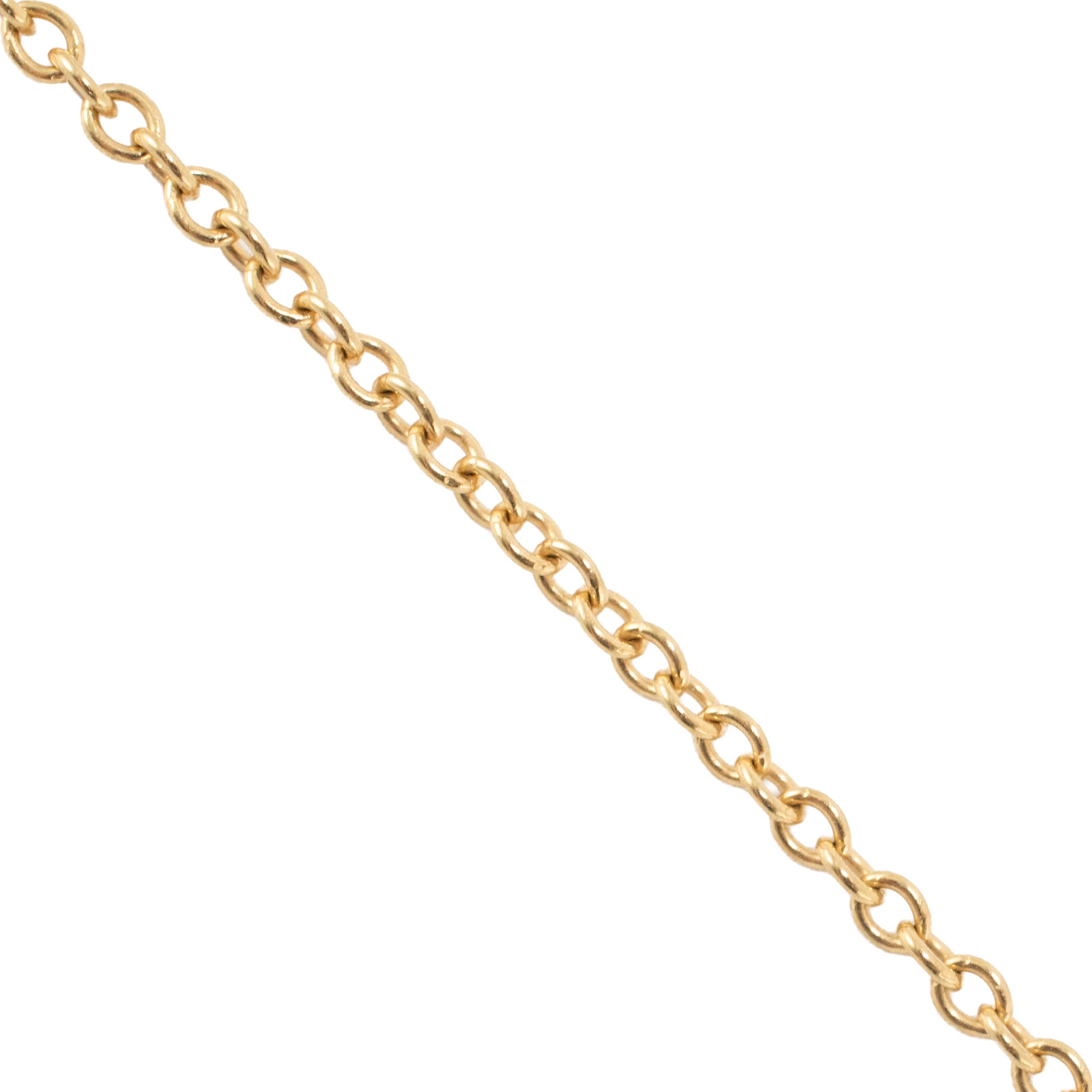 Tiffany & Co. 18K Yellow Gold Rolo Link Princes Chain Necklace