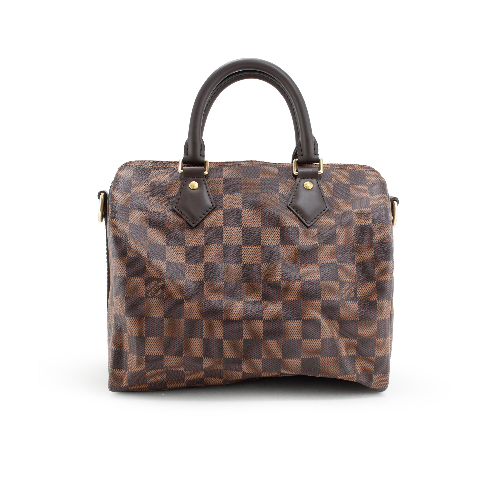 Louis Vuitton Speedy Bandouliere 25 Damier Ebene Coated Canvas Shoulder Tote Bag