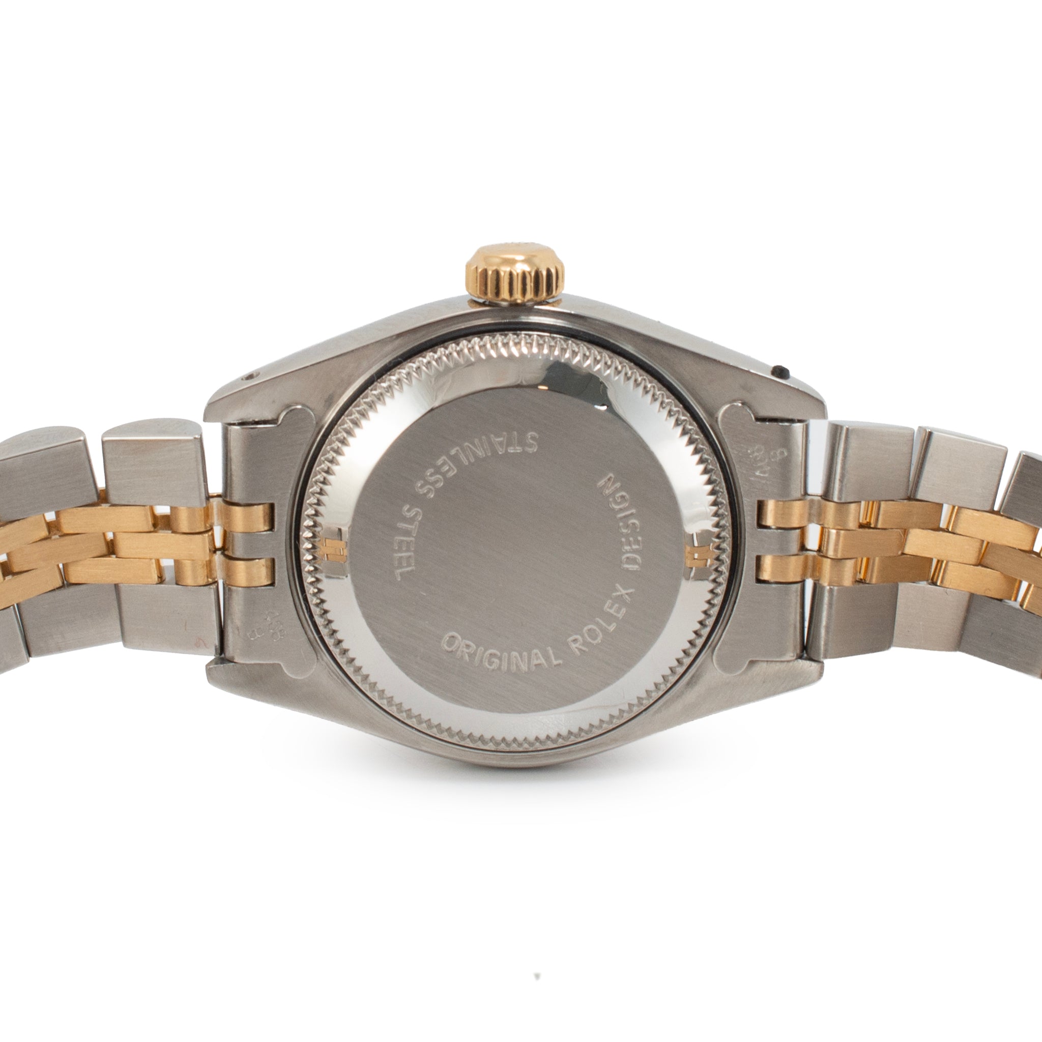 Rolex Lady Datejust 26MM 69173 Champaign Jubilee Fluted Yellow Gold Steel Watch