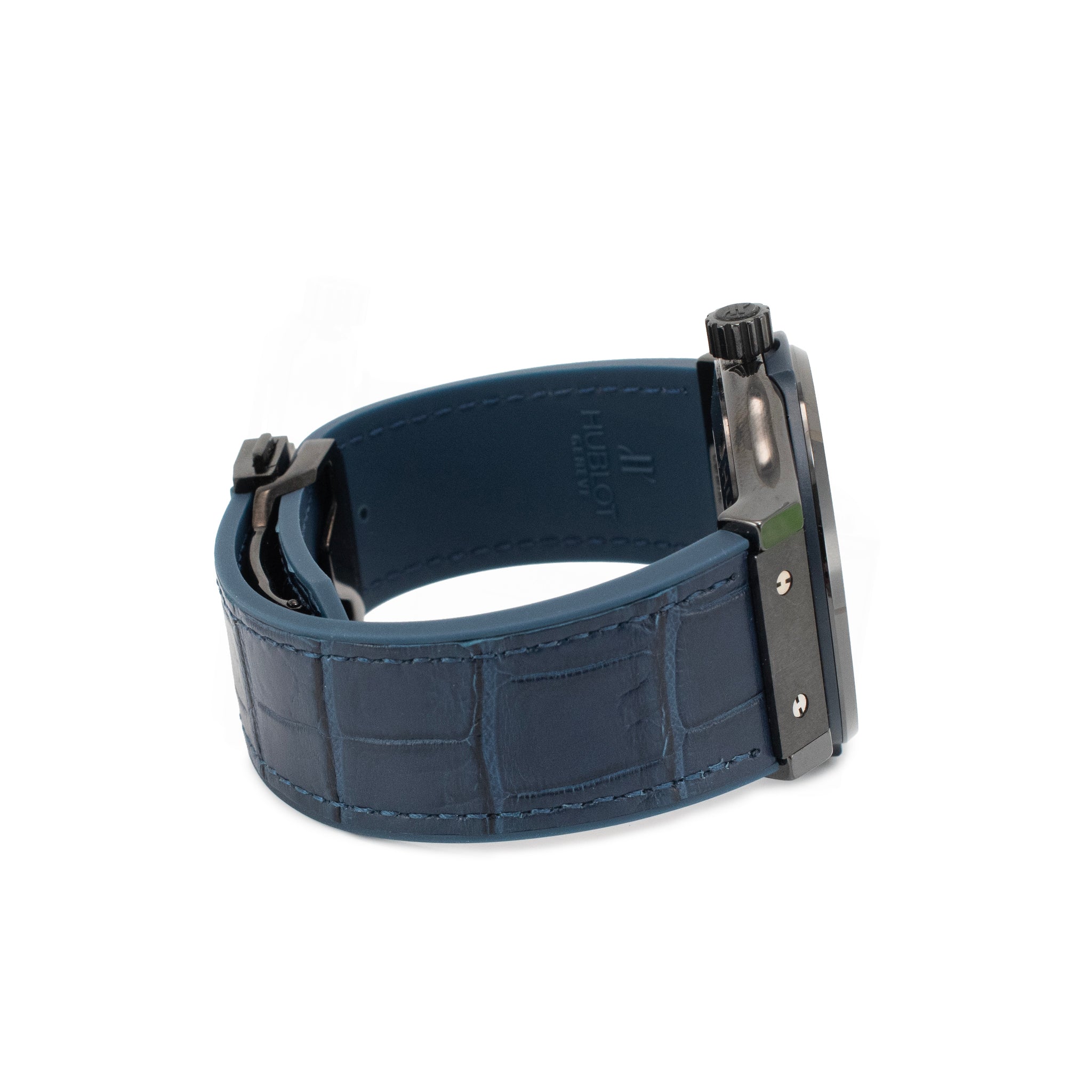 Hublot Classic Fusion 42MM 542.cm.7170.rx Titanium Blue Dial Black Ceramic Watch