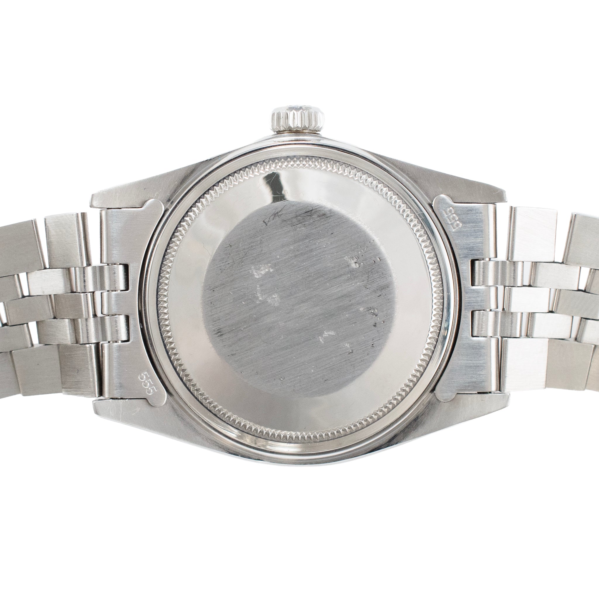 Rolex Datejust 36MM 16030 Fluted Jubilee Orange Dial Stainless Steel Watch