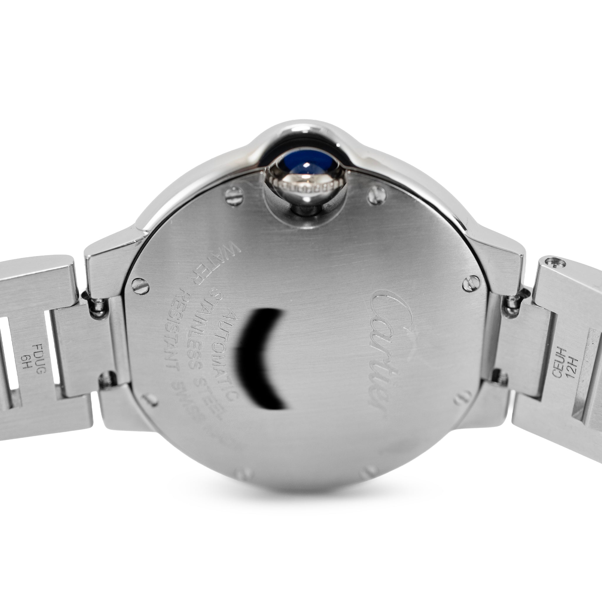 Ladies Cartier Ballon Bleu 33MM 3489 Silver Diamond Dial Steel Automatic Watch