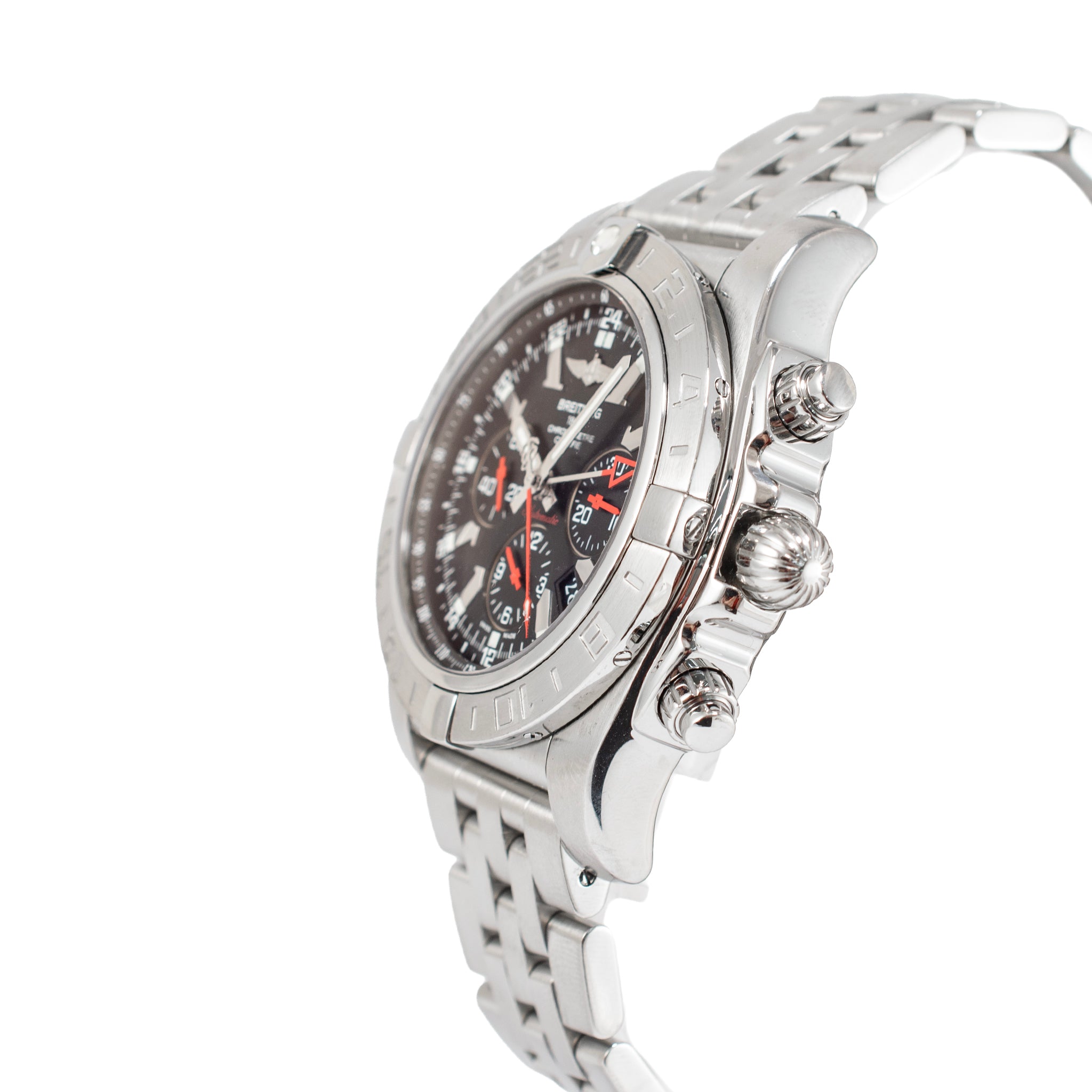 Breitling Chronomat Gmt 47MM AB0412 Steel Black Dial Chronograph Automatic Watch